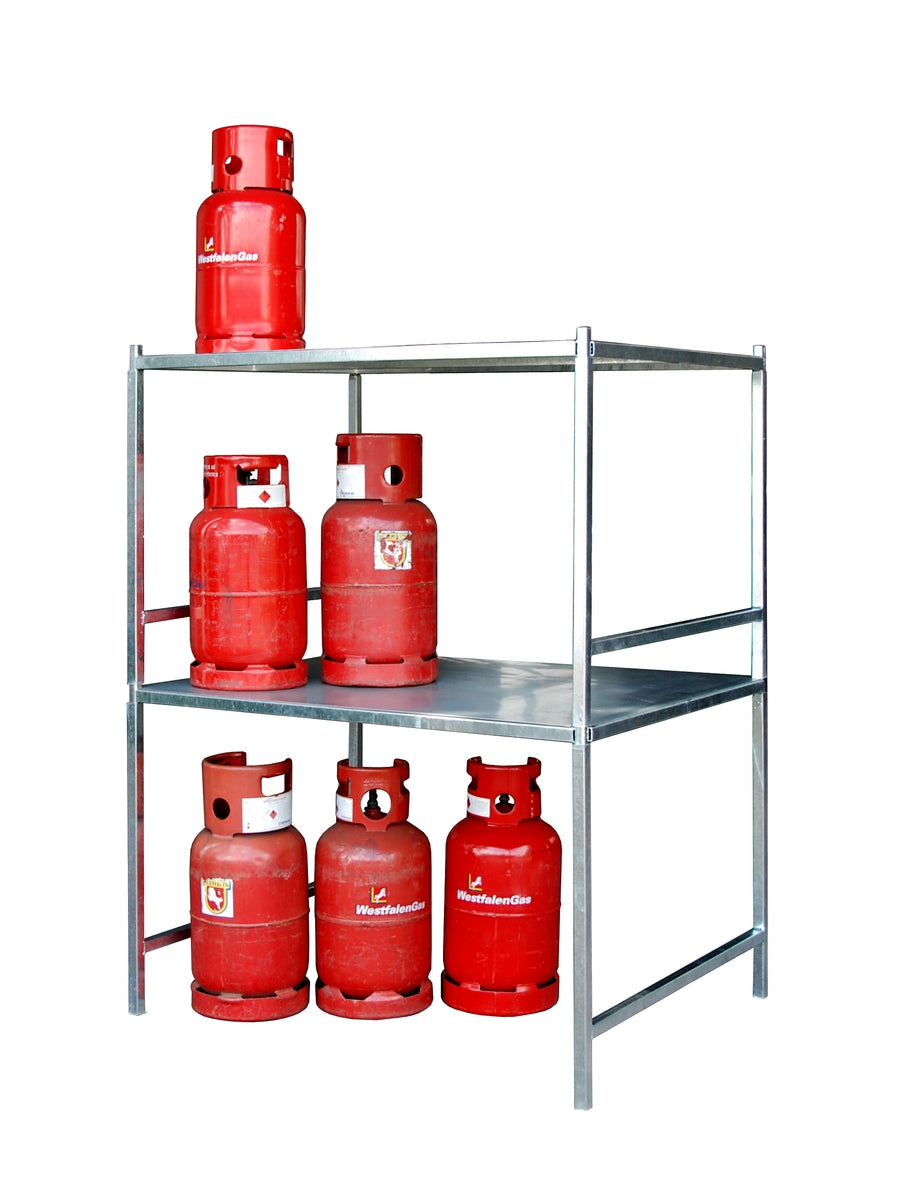 Zubehör - Gasflaschengestell zur platzsparende Aufbewahrung in Gasflaschencontainern