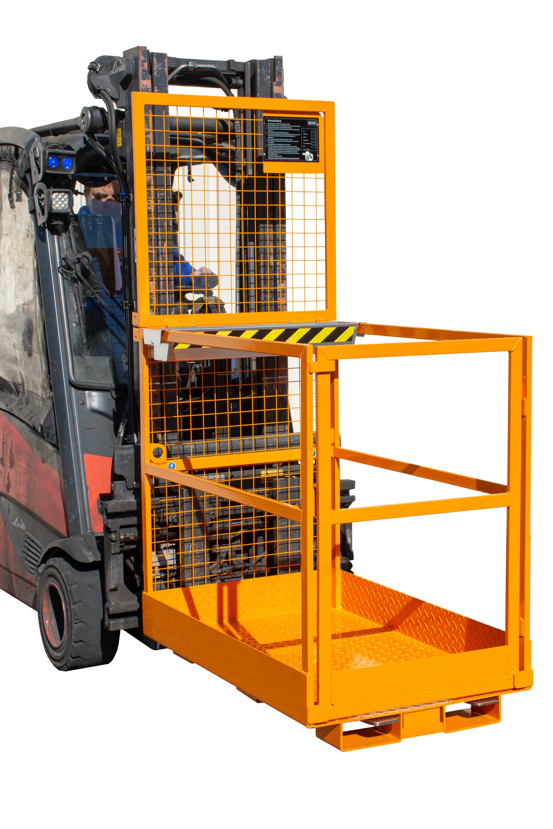 Anwendungsbeispiel Arbeitsbühne Typ MB-D/L gelborange