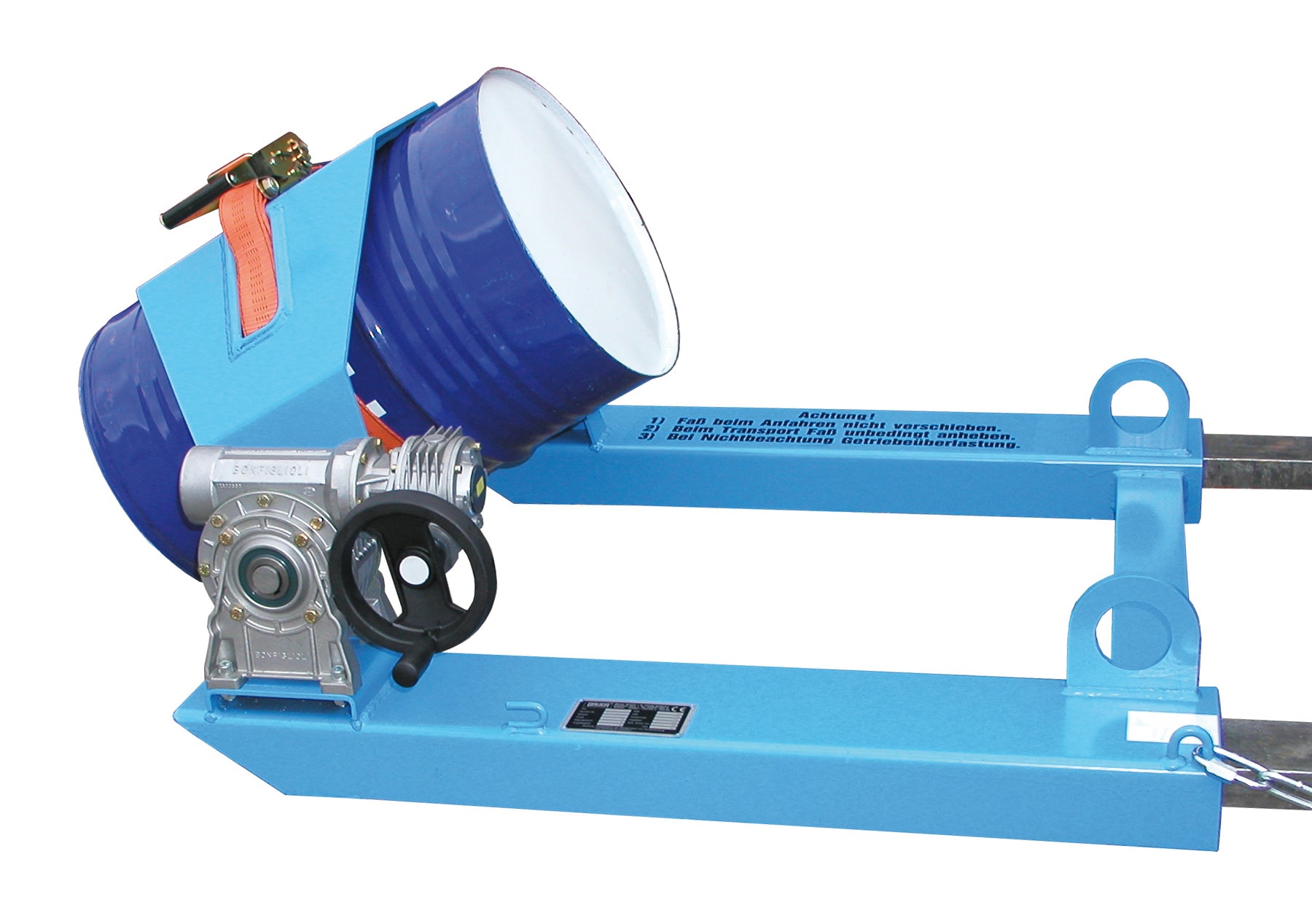 Anwendung Fasskipper FLEX-HK mit Handkurbel lichtblau