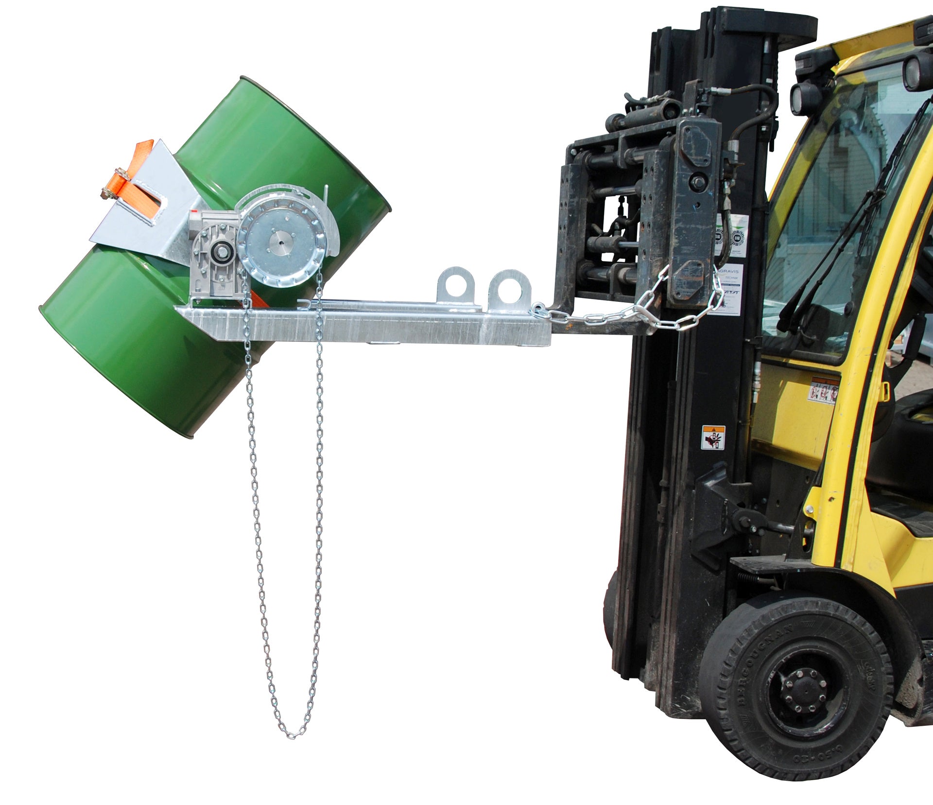 Anwendung Fasskipper FLEX-K mit Kette feuerverzinkt