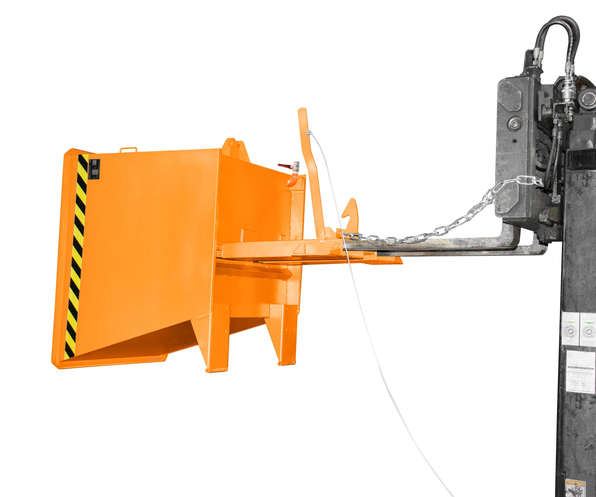 Anwendungsbeispiel Späne-Kippbehälter SGU-RZ 55 gelborange