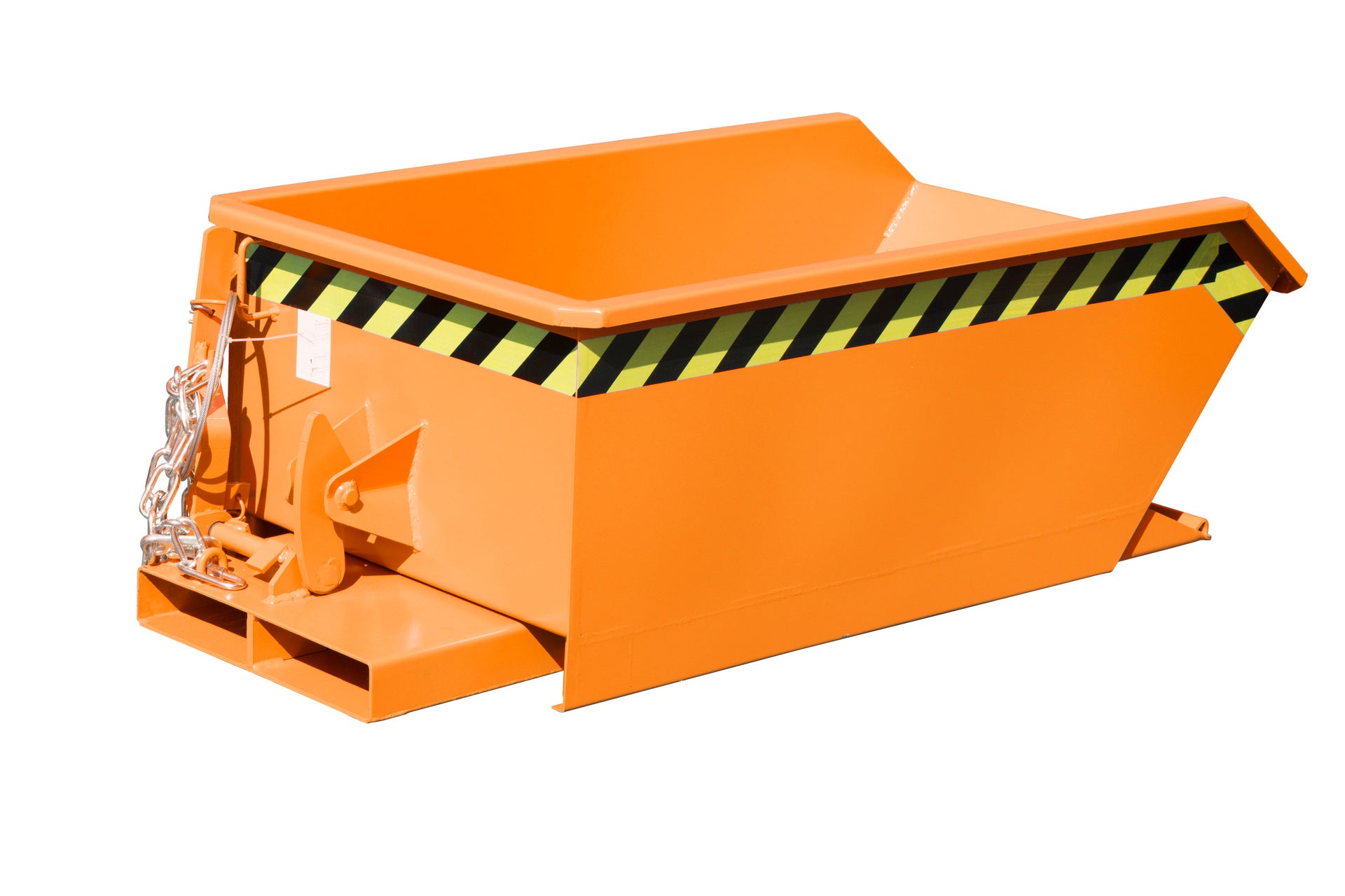 Seiten-Ansicht Kippbehälter MGU 230 gelborange