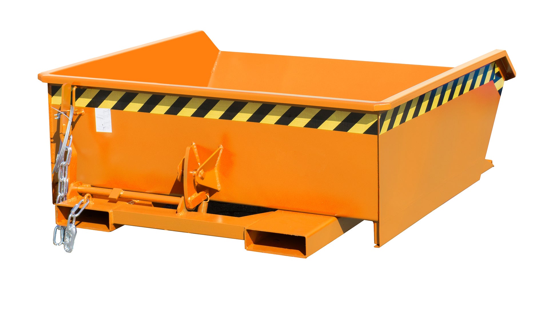 Rück-Seiten-Ansicht Kippbehälter MGU 460 gelborange