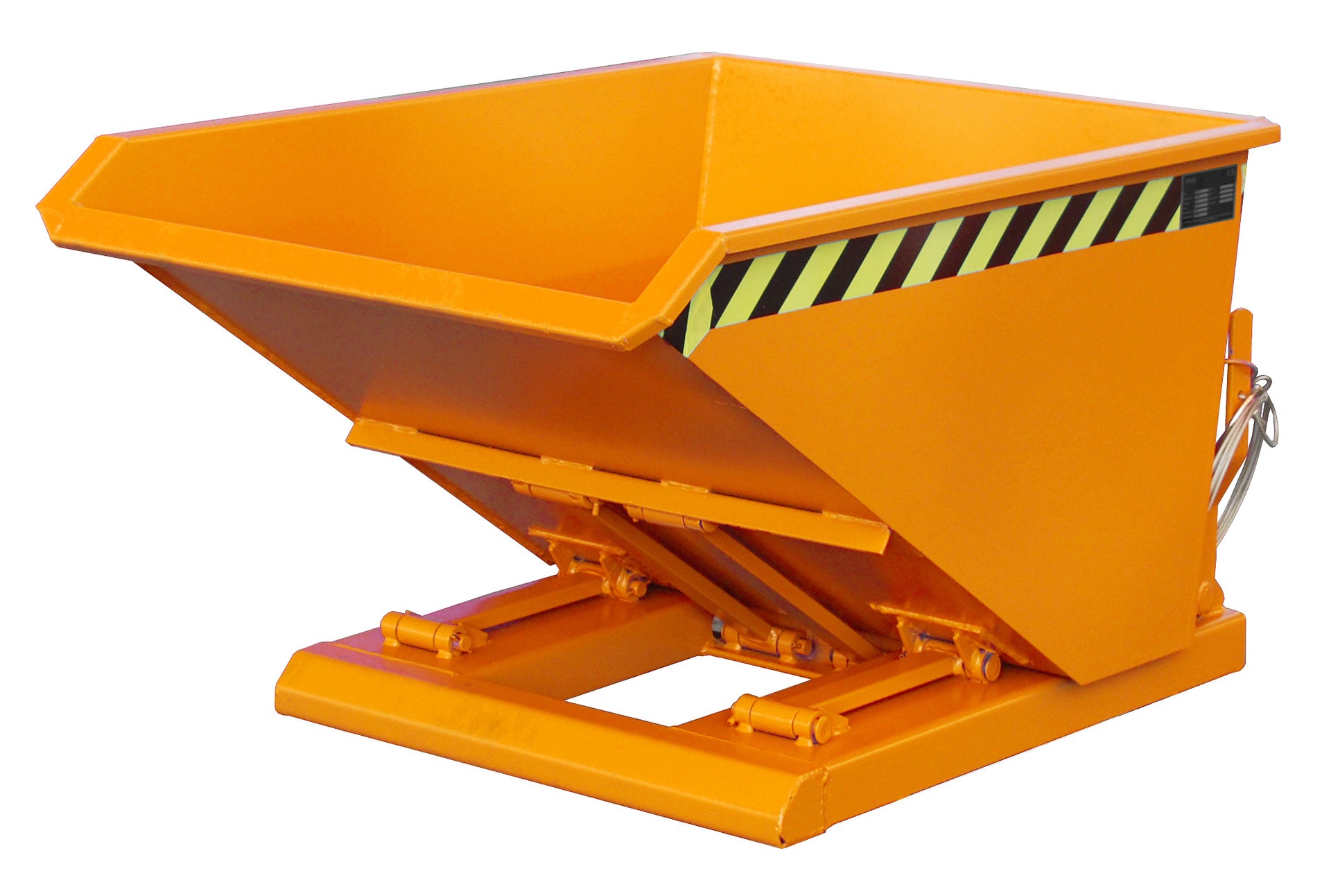 Front-Seitenansicht Kippbehälter NK 30 gelborange