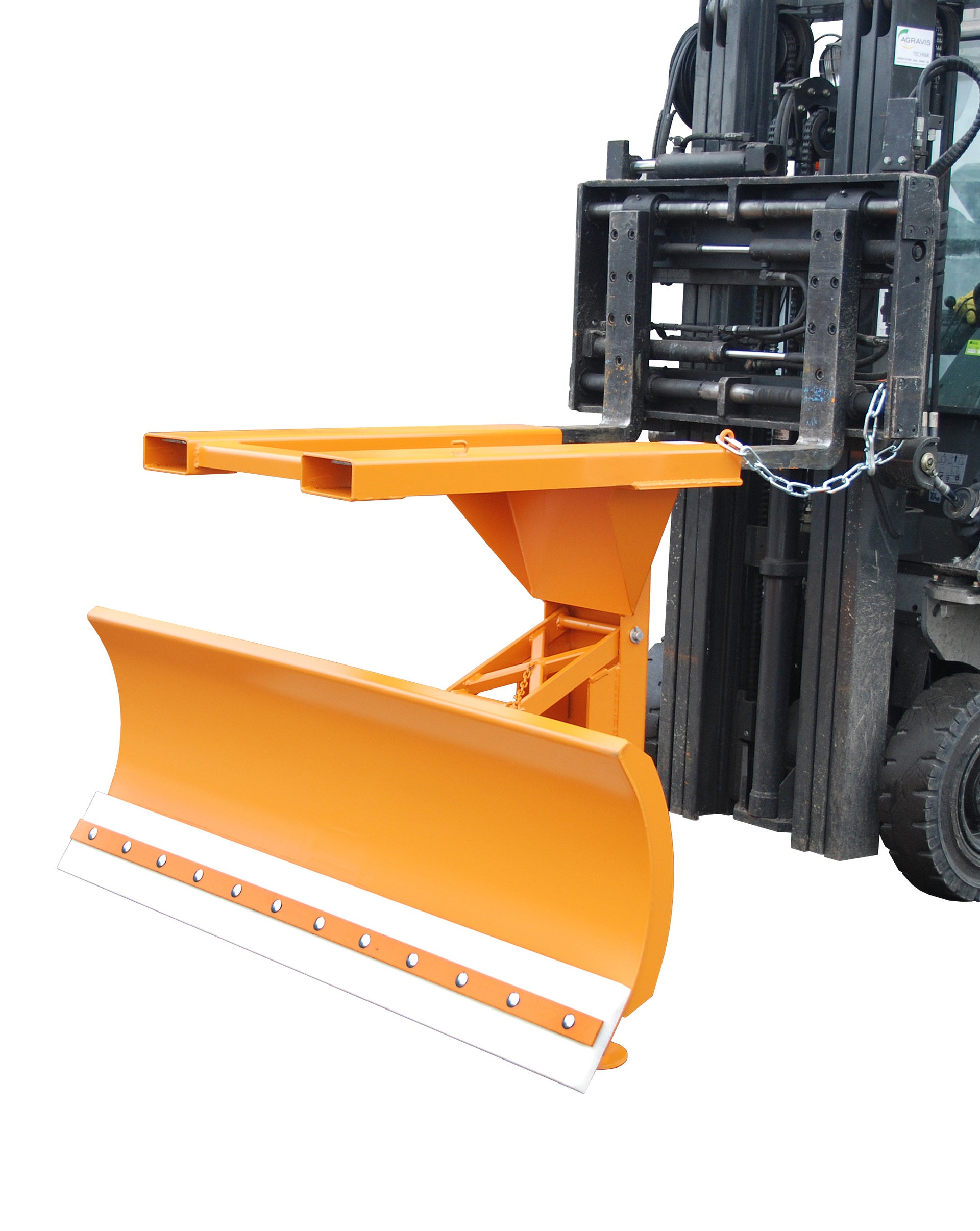 Anwendung Schneepflug Typ SCH-P gelborange mit PUR-Schürfeiste