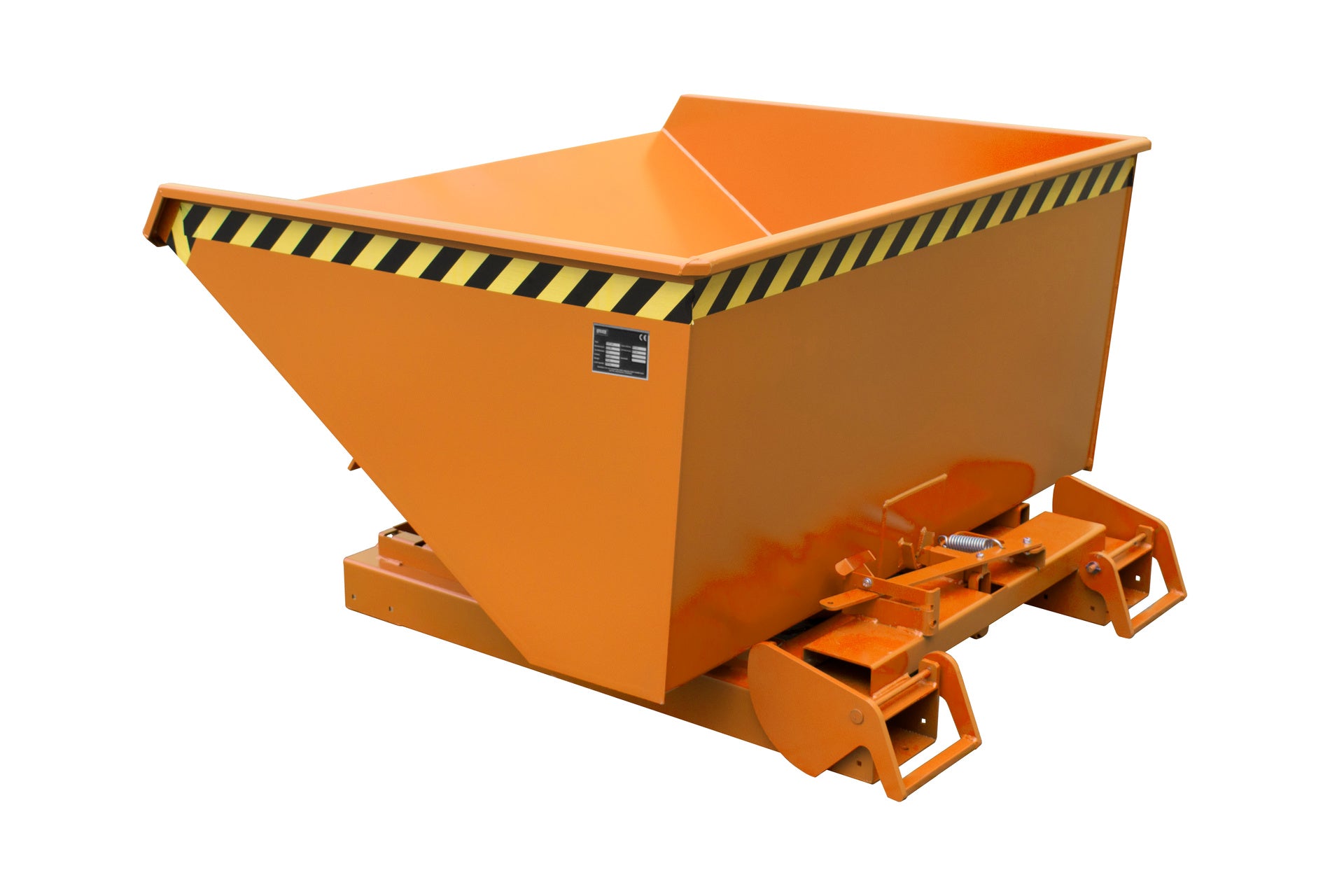 Rückansicht Späne-Kippbehälter S4A 900 gelborange