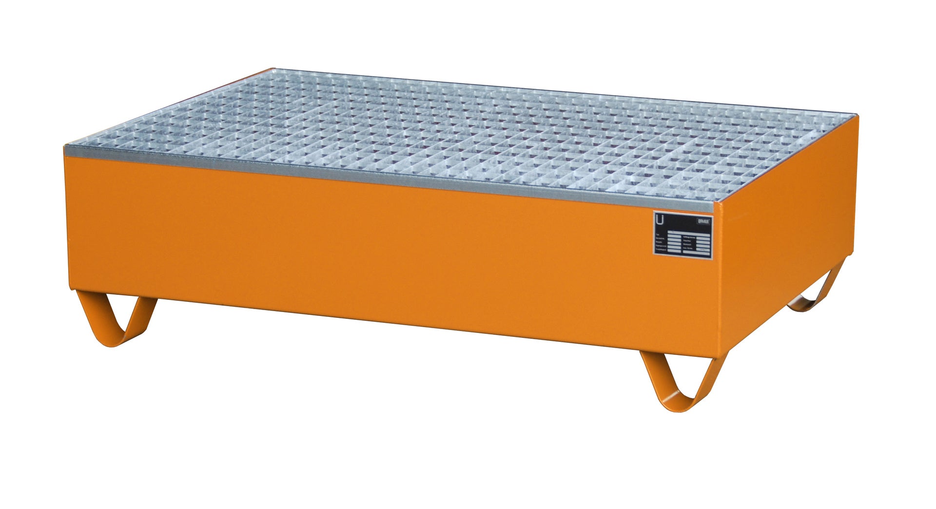 Bild Auffangwanne 2018 gelborange mit Gitterost