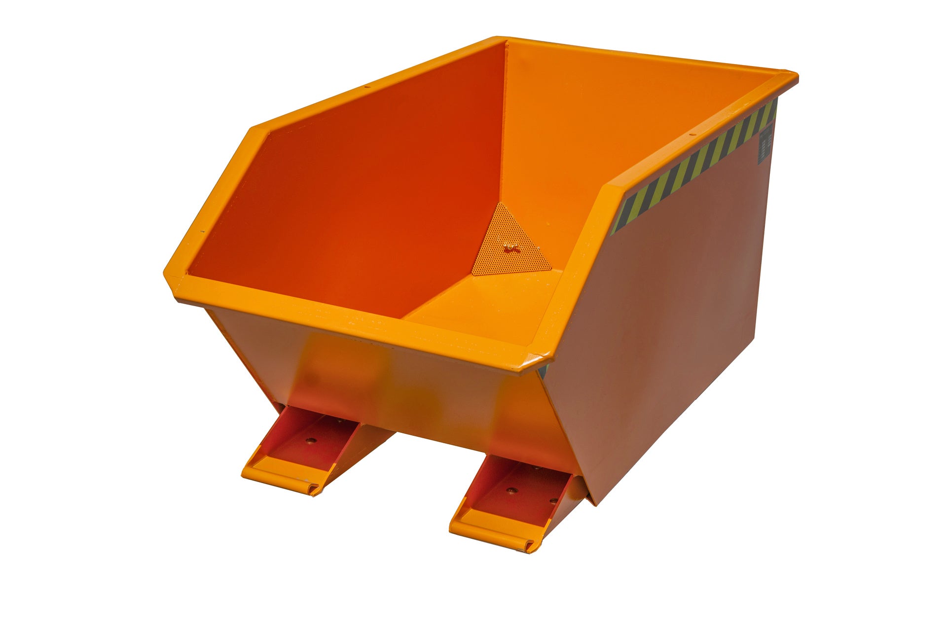 Front-Ansicht Späne-Kippbehälter GU-E 300 gelborange