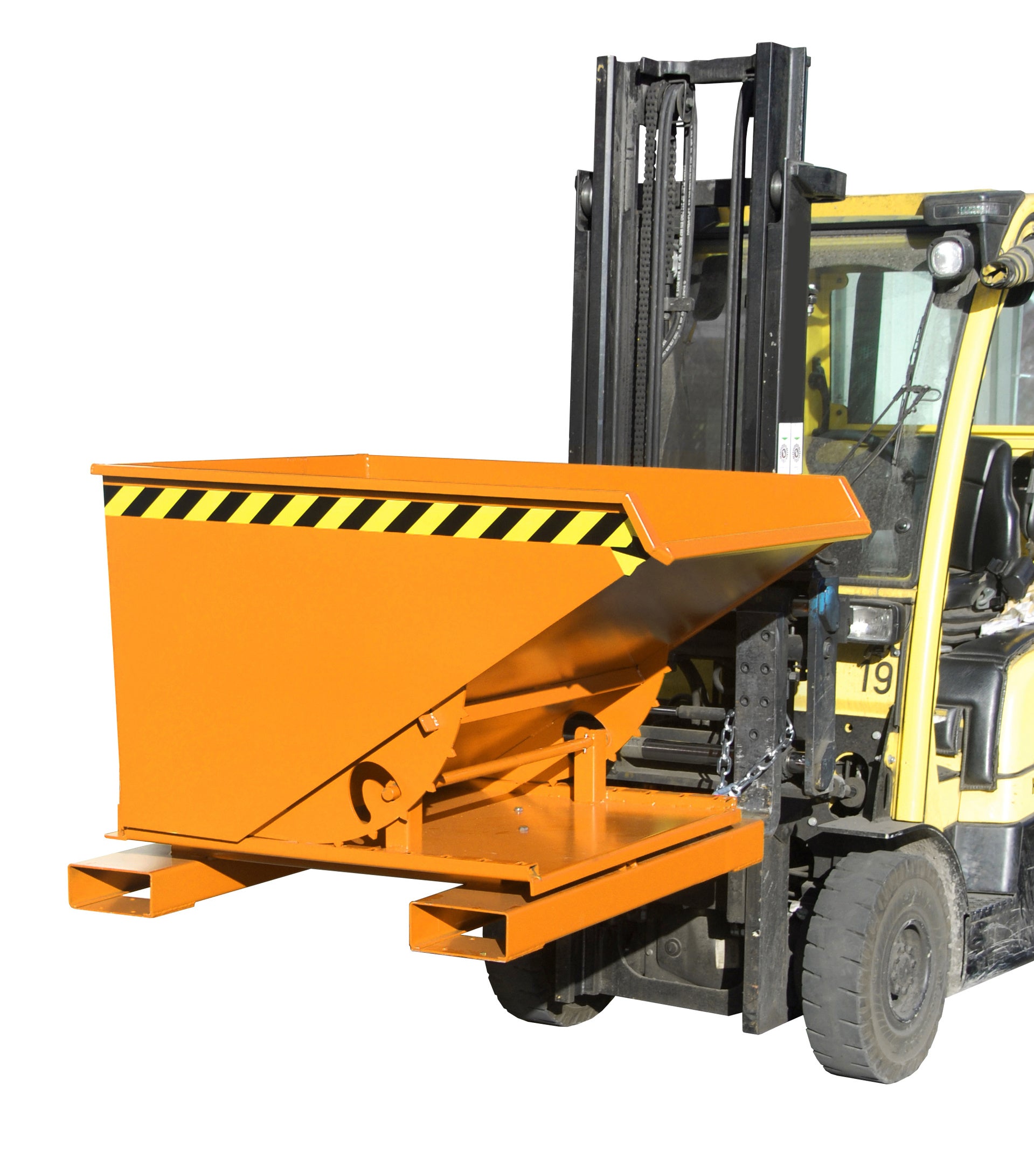 Kippbehälter 3S 600 gelborange linksgedreht