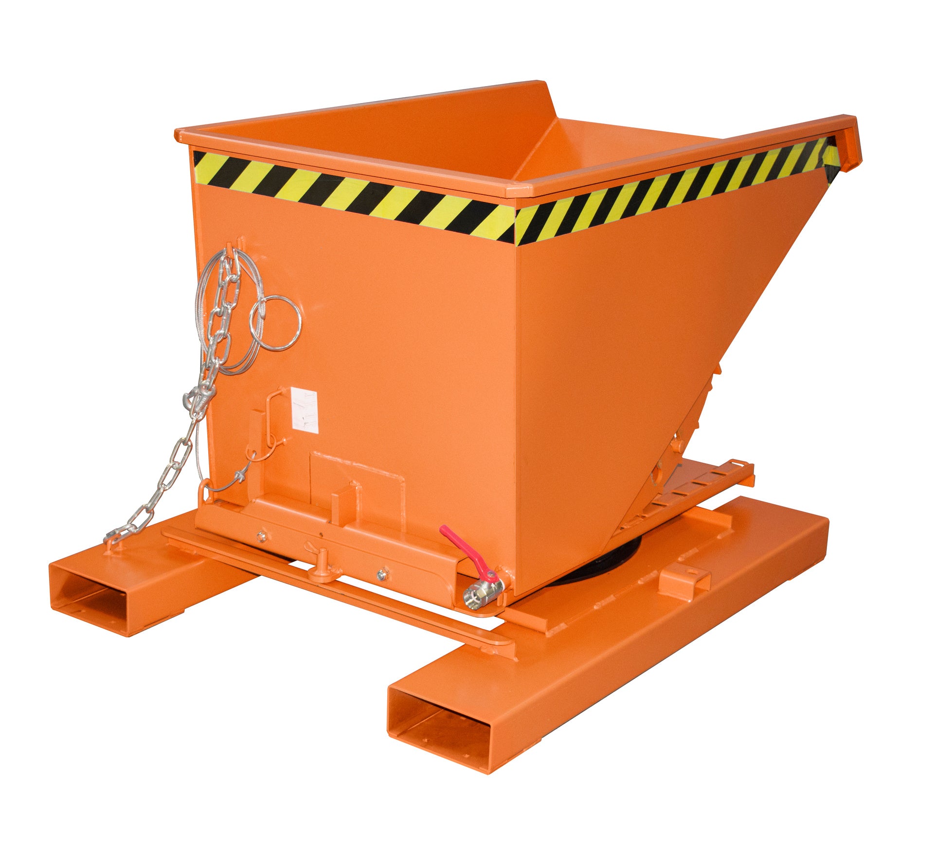 Rückansicht Späne-Kippbehälter S3S 300 gelborange