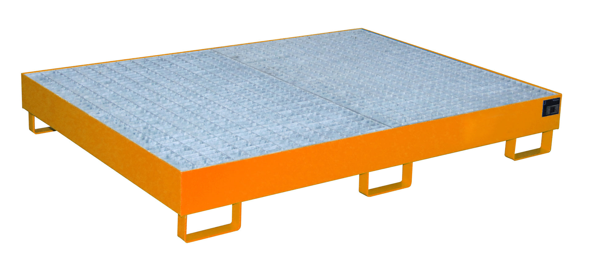 Bild Regalwanne RW-GR 1800 gelborange mit Gitterrost