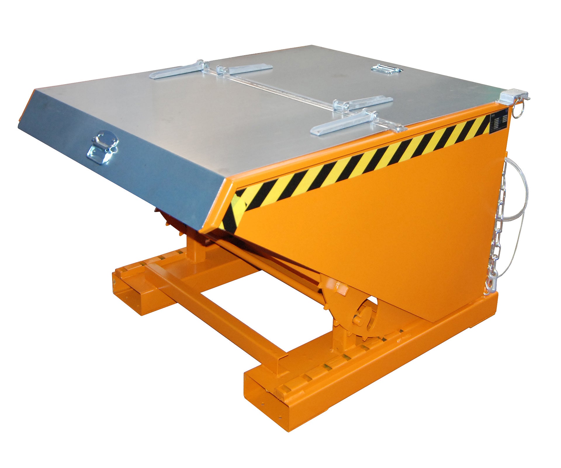 Kippbehälter 3S gelborange mit Deckel