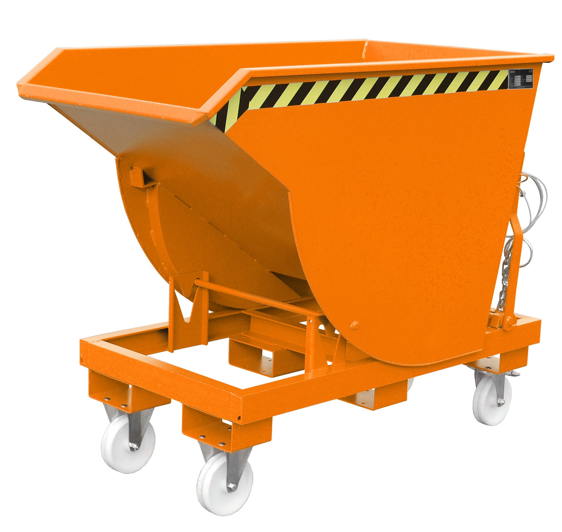 Bild Kippbehälter BKM 50 gelborange mit Zubehör Radsatz