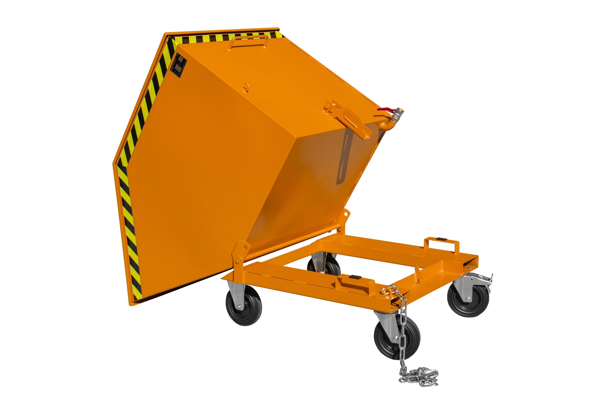 Späne-Kippmulde SKK 800 mit Zubehör Räder Vollgummi schwarz