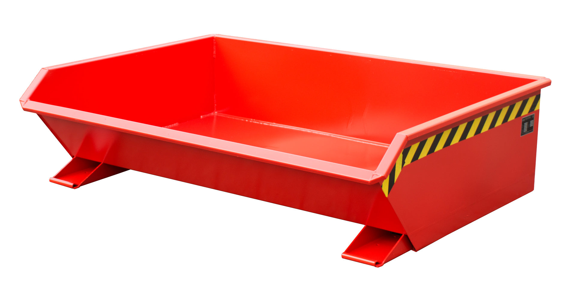 Front-Seiten-Ansicht Kippbehälter MGU 610 feuerrot