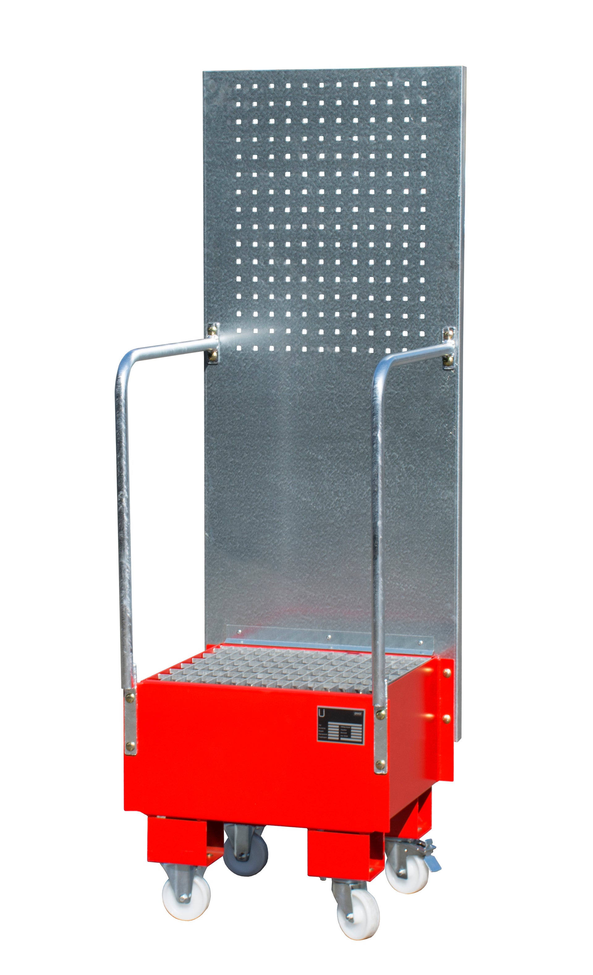 Fahrbare Auffangwannen mit Lochplattenwand LPW60