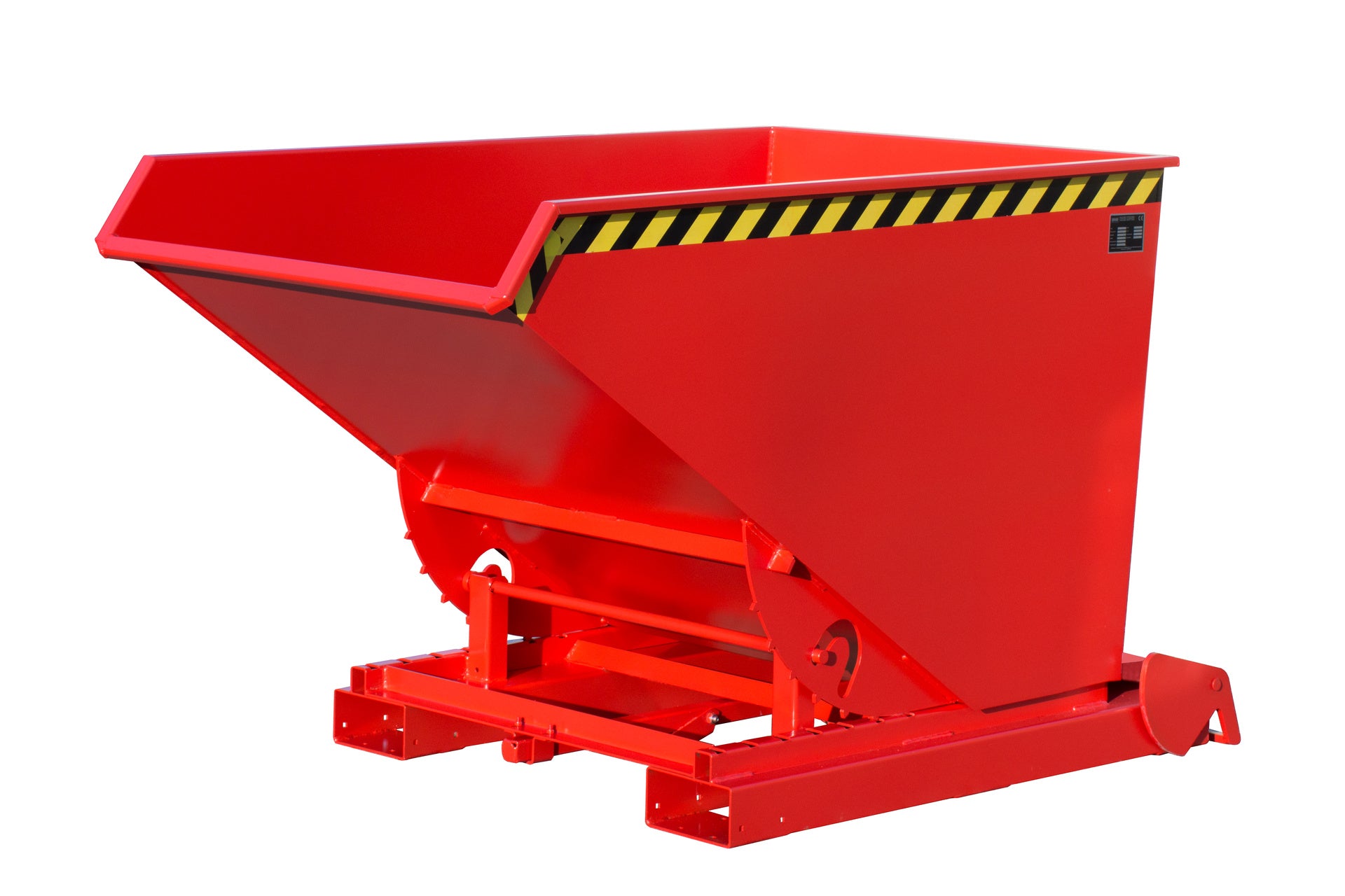 Seitenansicht Späne-Kippbehälter S4A 1200 feuerrot