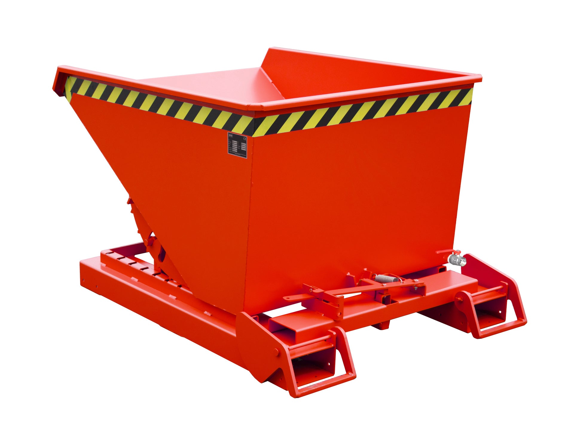 Rückansicht Späne-Kippbehälter S4A 600 feuerrot