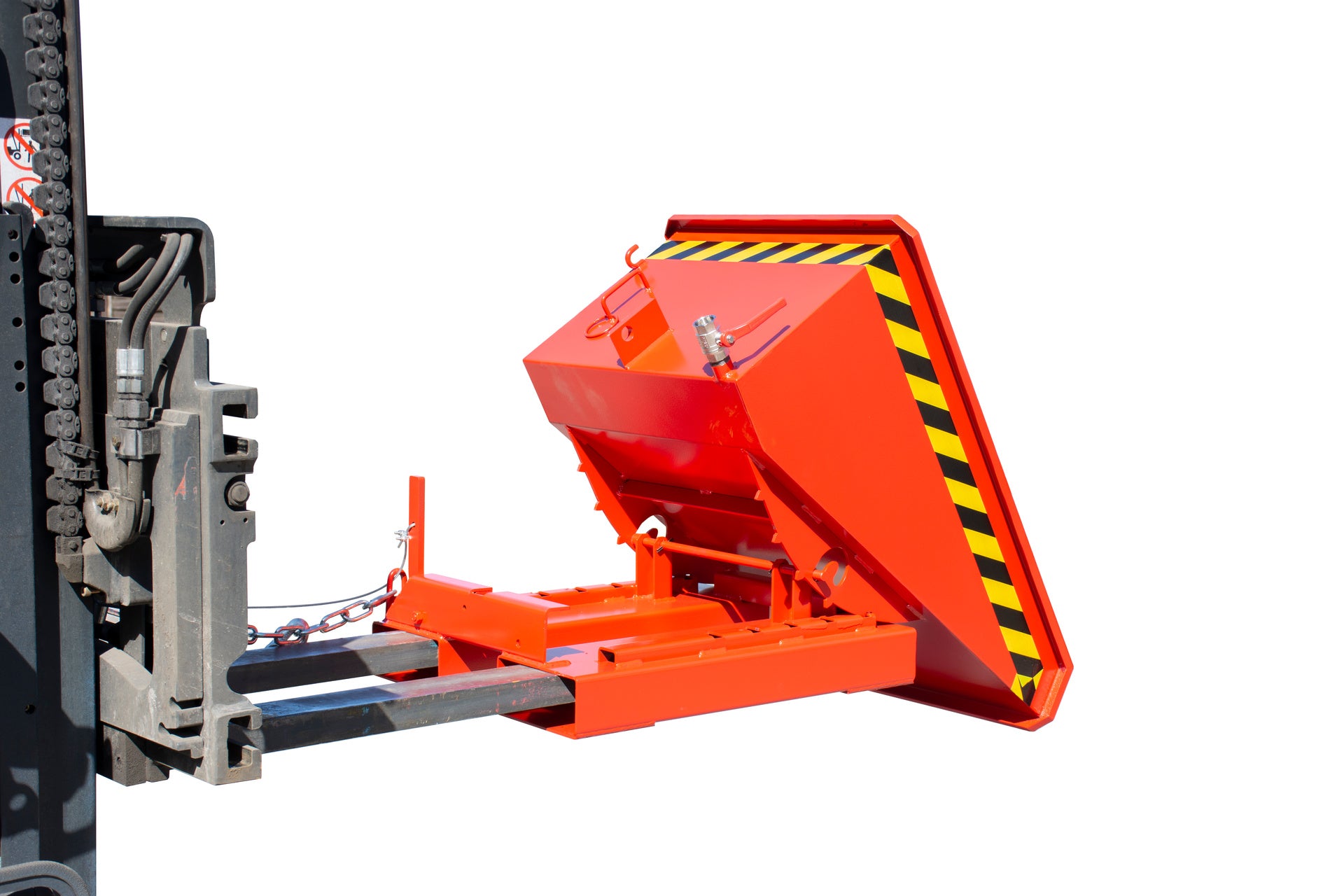 Anwendung Späne-Kippbehälter EXPO-E 150 feuerrot gekippt