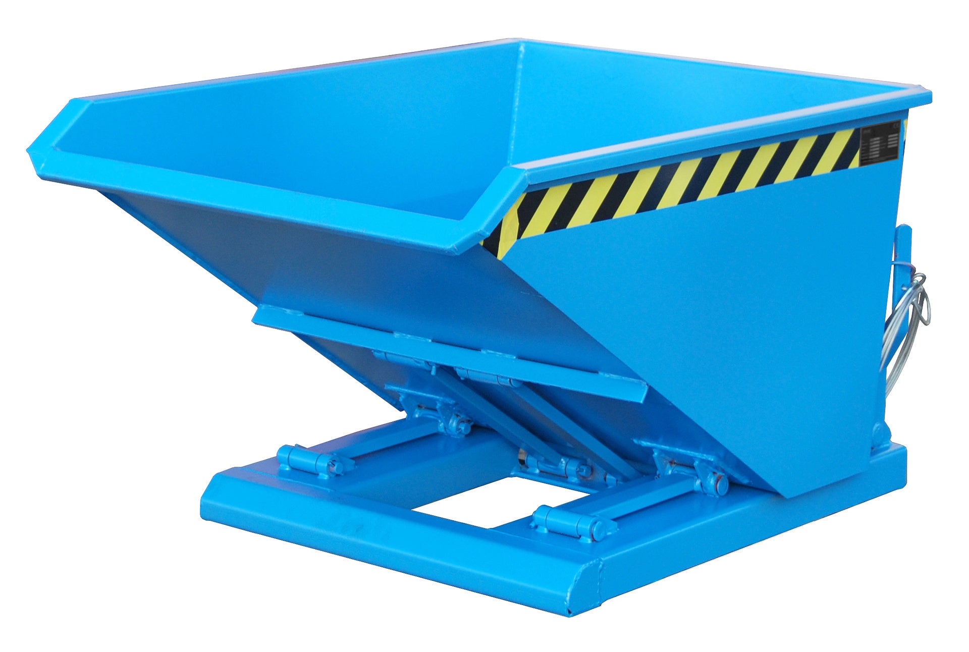 Front-Seitenansicht Kippbehälter NK 30 lichtblau