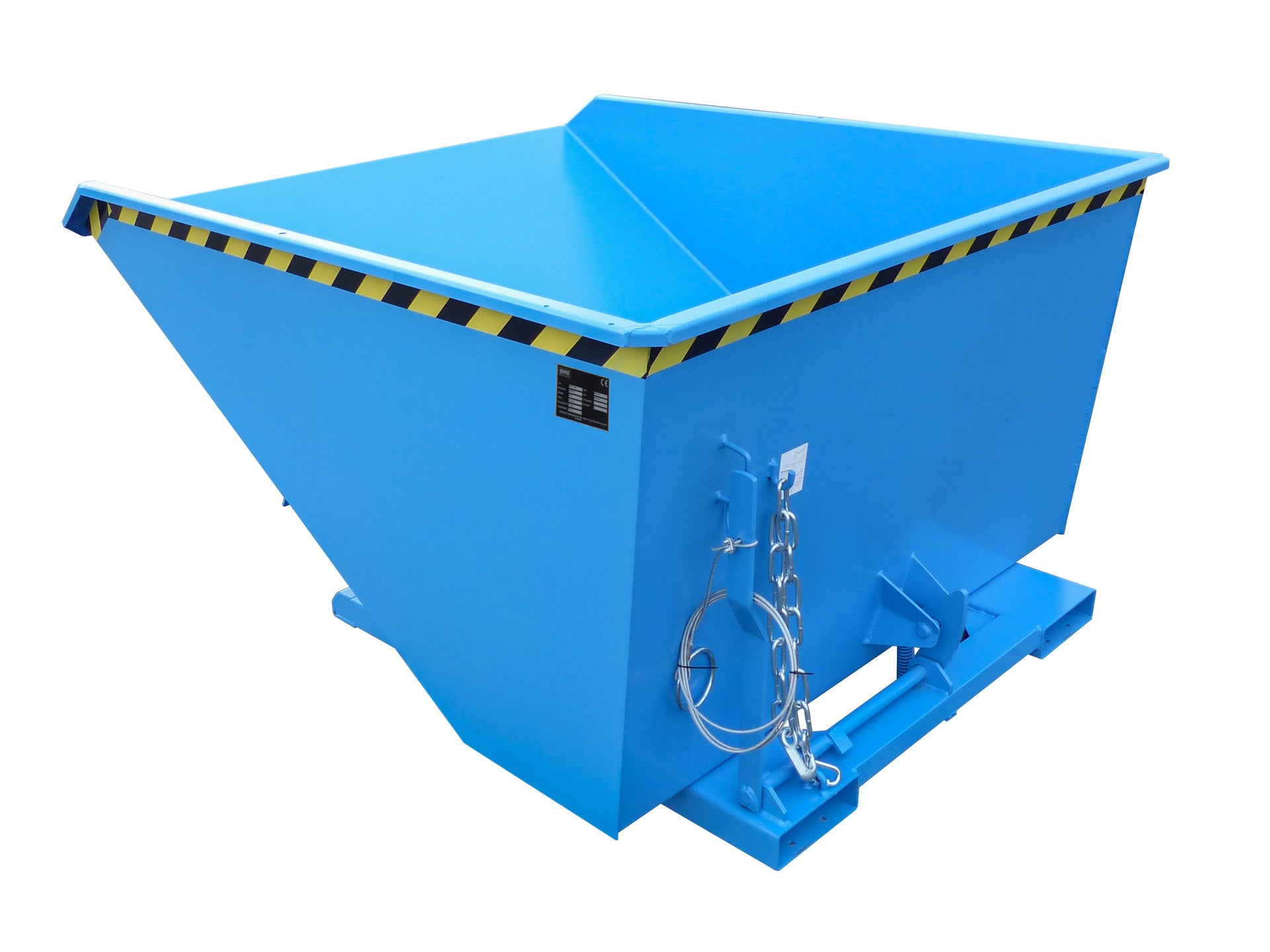 Rück-Seitenansicht Kippbehälter NK 100 lichtblaua