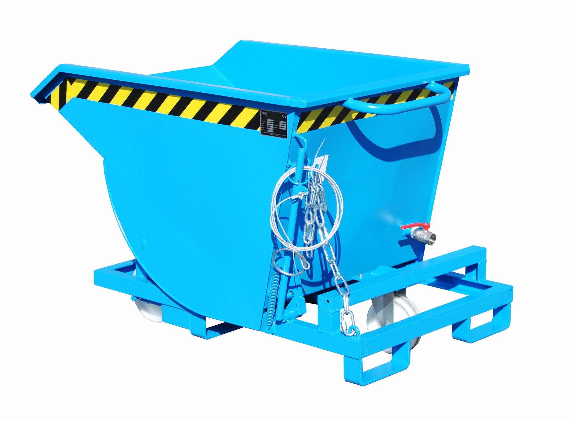 Rück-Seitenansicht Spänebehälter SKM 30 lichtlblau