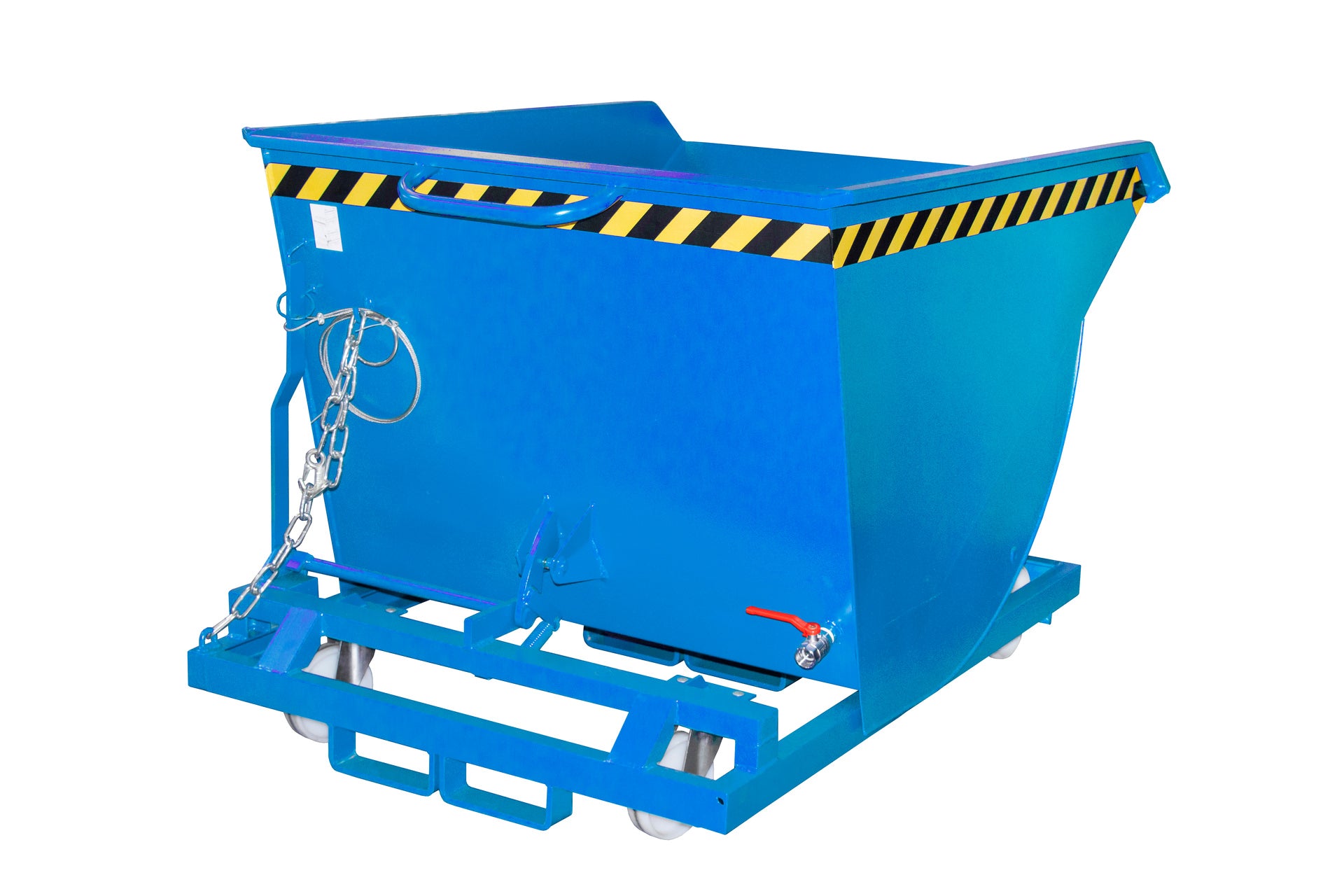 Rück-Seitenansicht Spänebehälter SKM 50 lichtblau