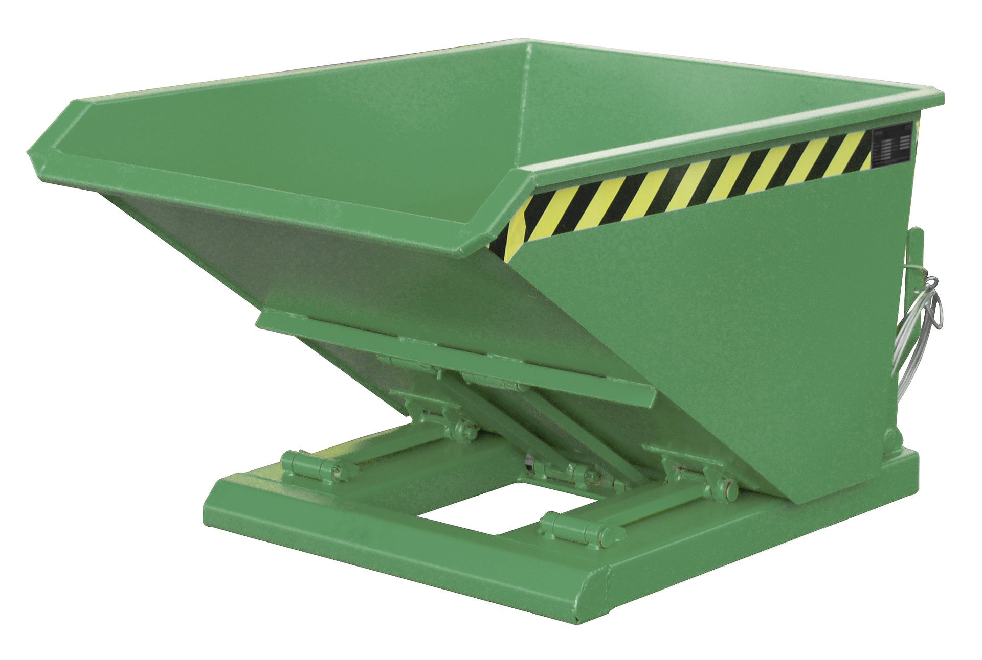 Front-Seitenansicht Kippbehälter NK 30 resedagrün