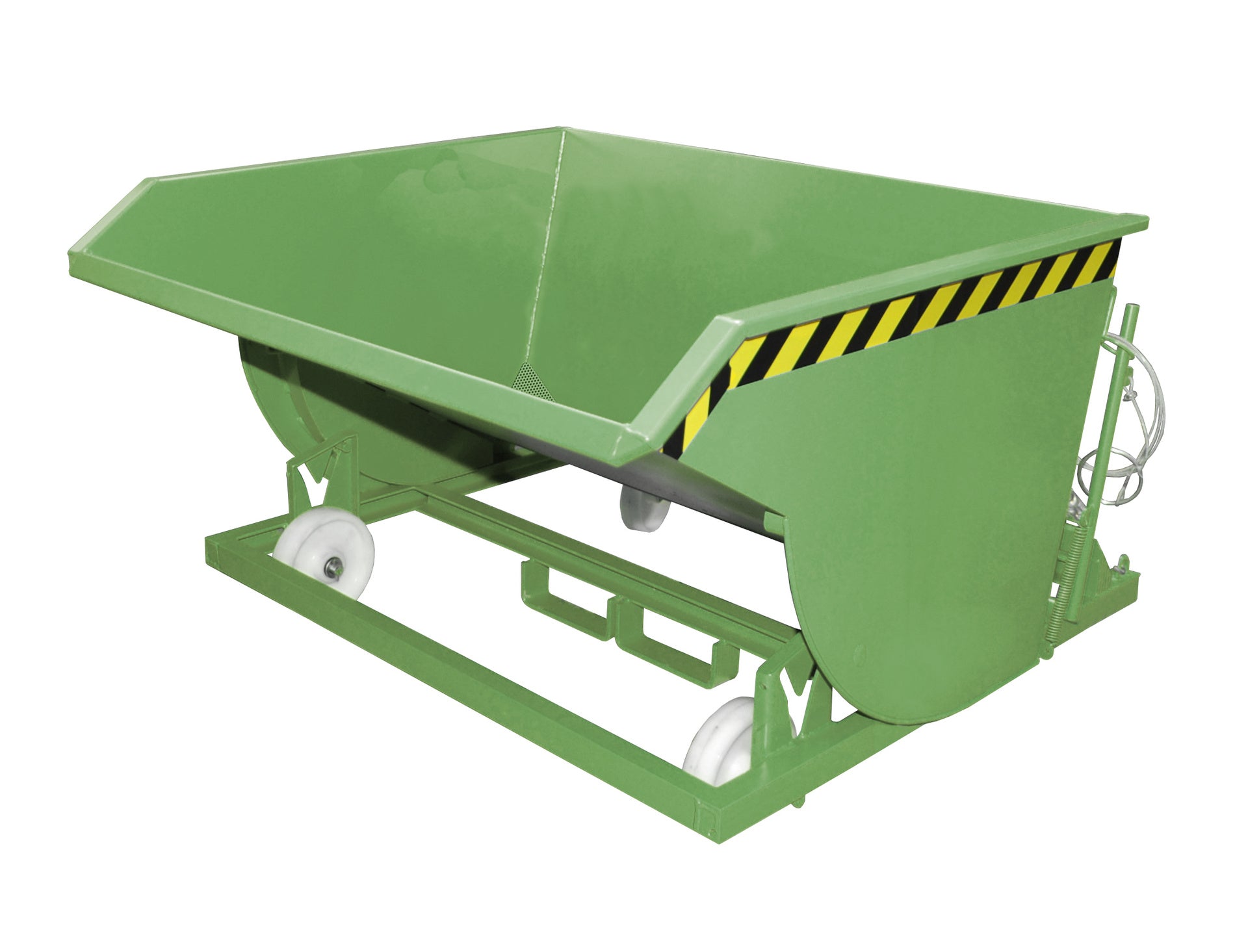 Vorder-Seitenansicht Spänebehälter SKM 50 resedagrün