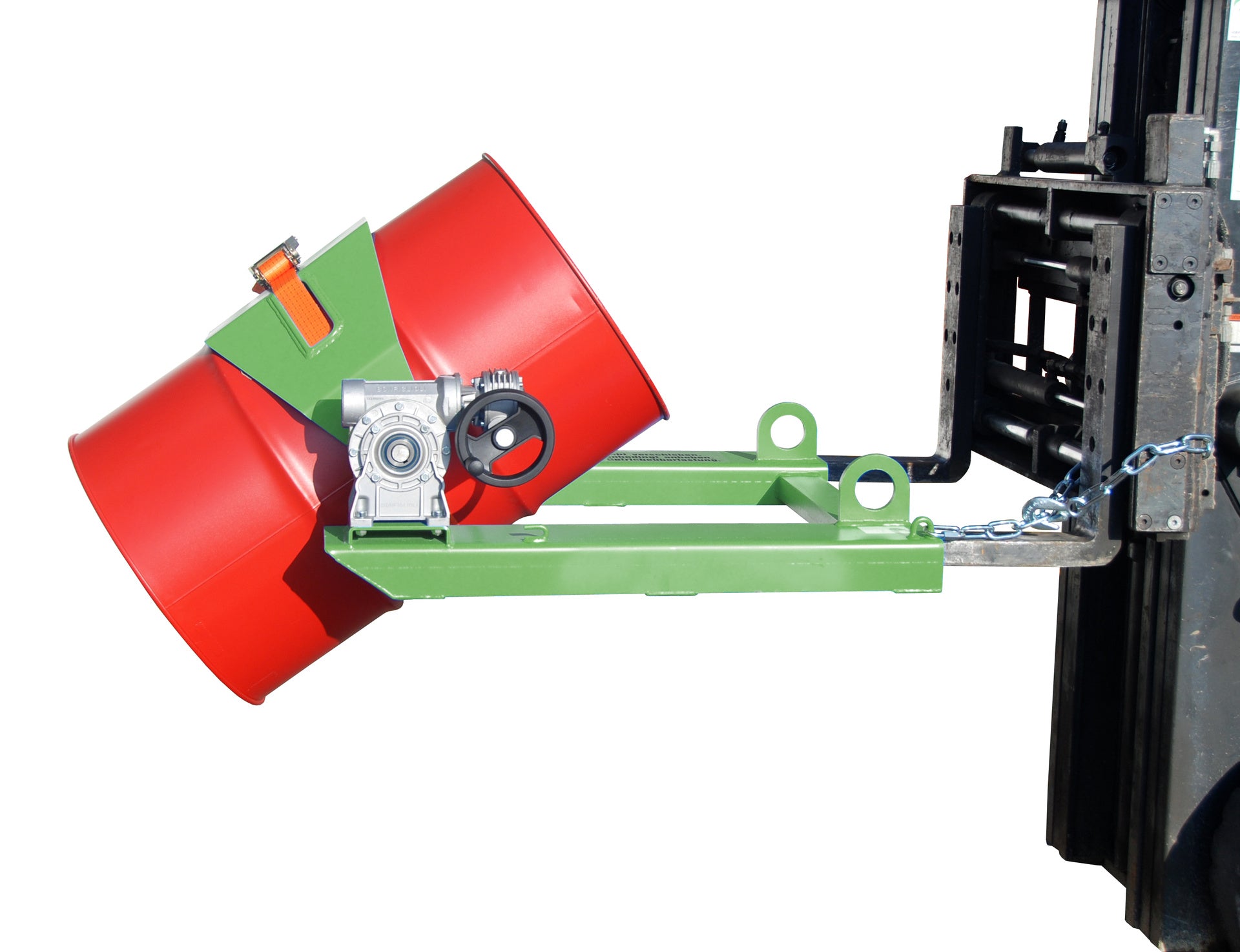 Anwendung Fasskipper FLEX-HK mit Handkurbel resedagrün