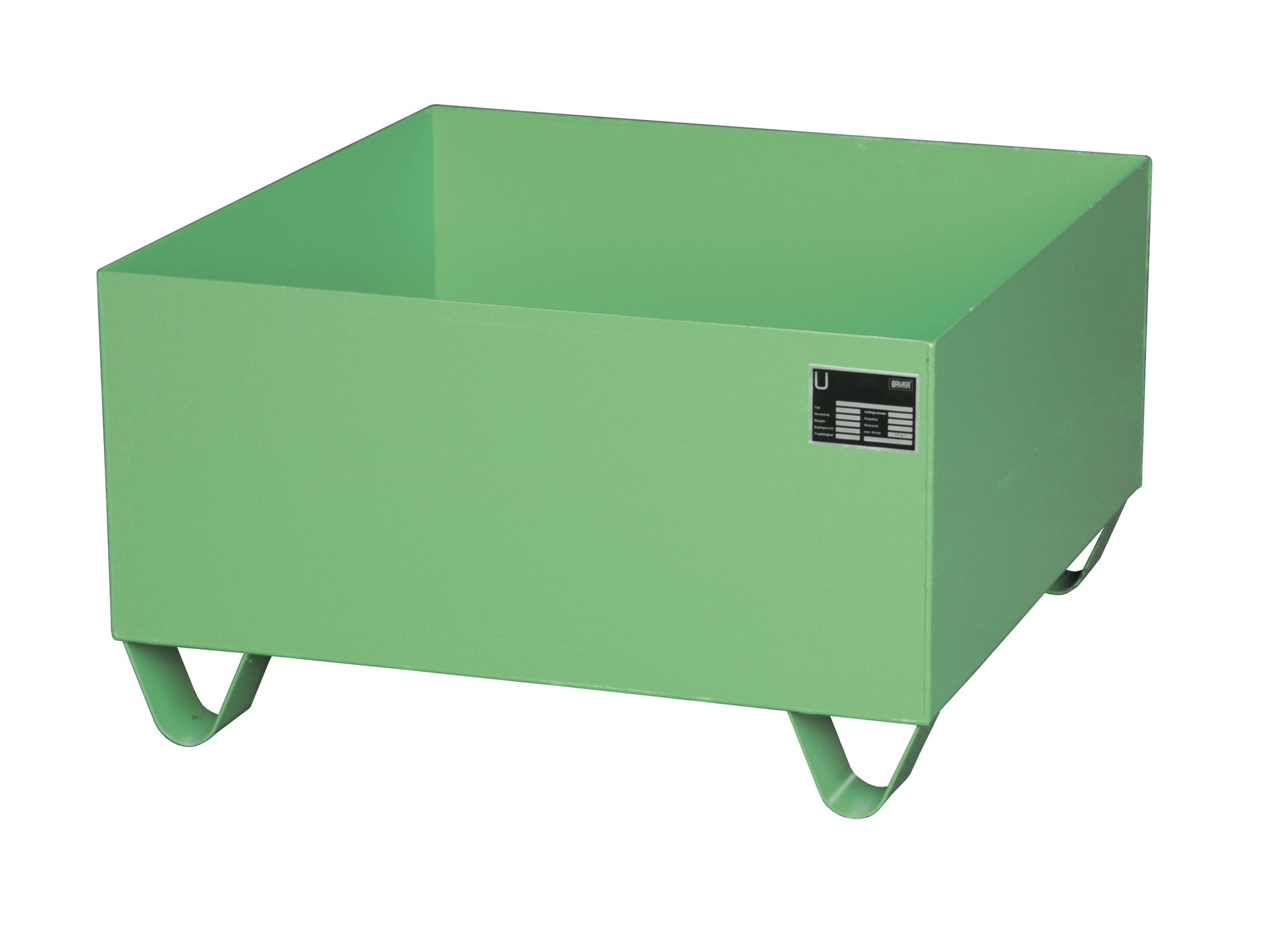 Bild Auffangwanne 2000 resedagrün mit Stützfüsse