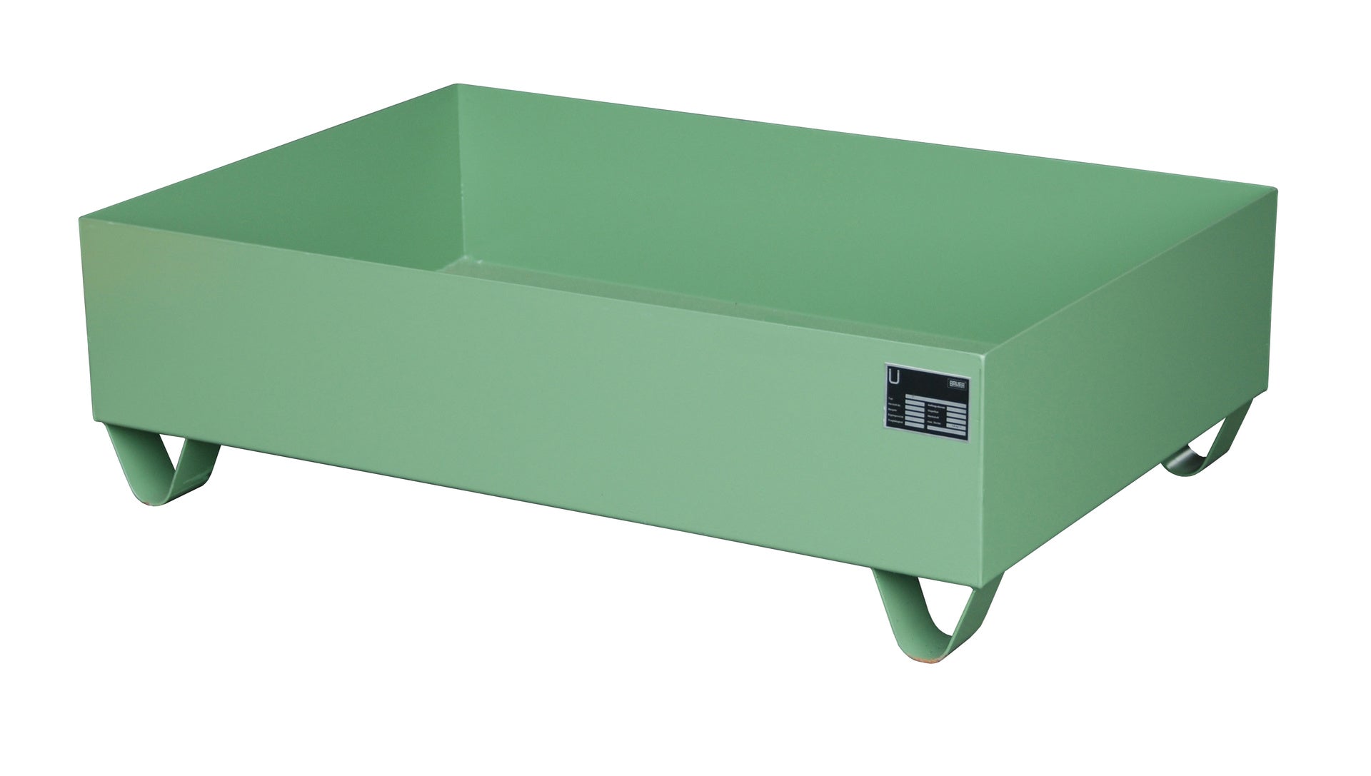 Bild Auffangwanne 2016 resedagrün mit Stützfüsse