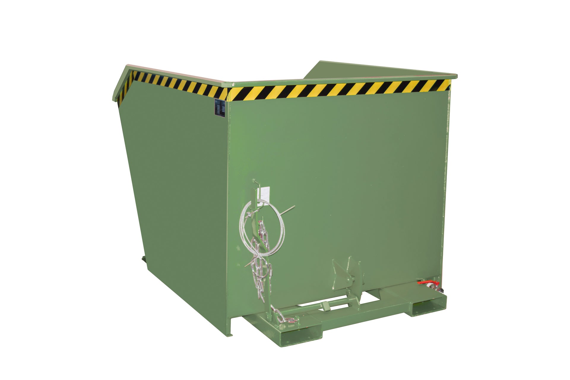 Rück-Ansicht Späne-Kippbehälter GU-E 1500 resedagrün