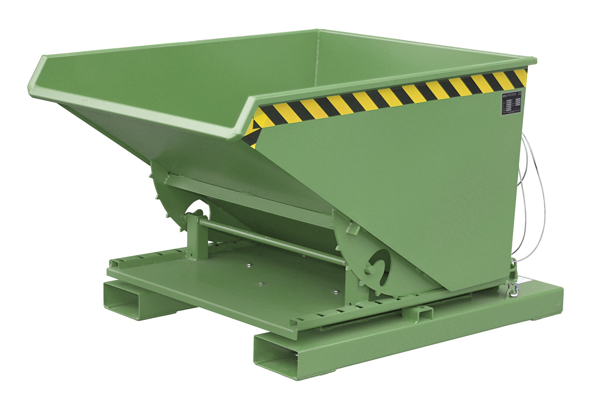 Vorderansicht Kippbehälter 3S 600 resedagrün