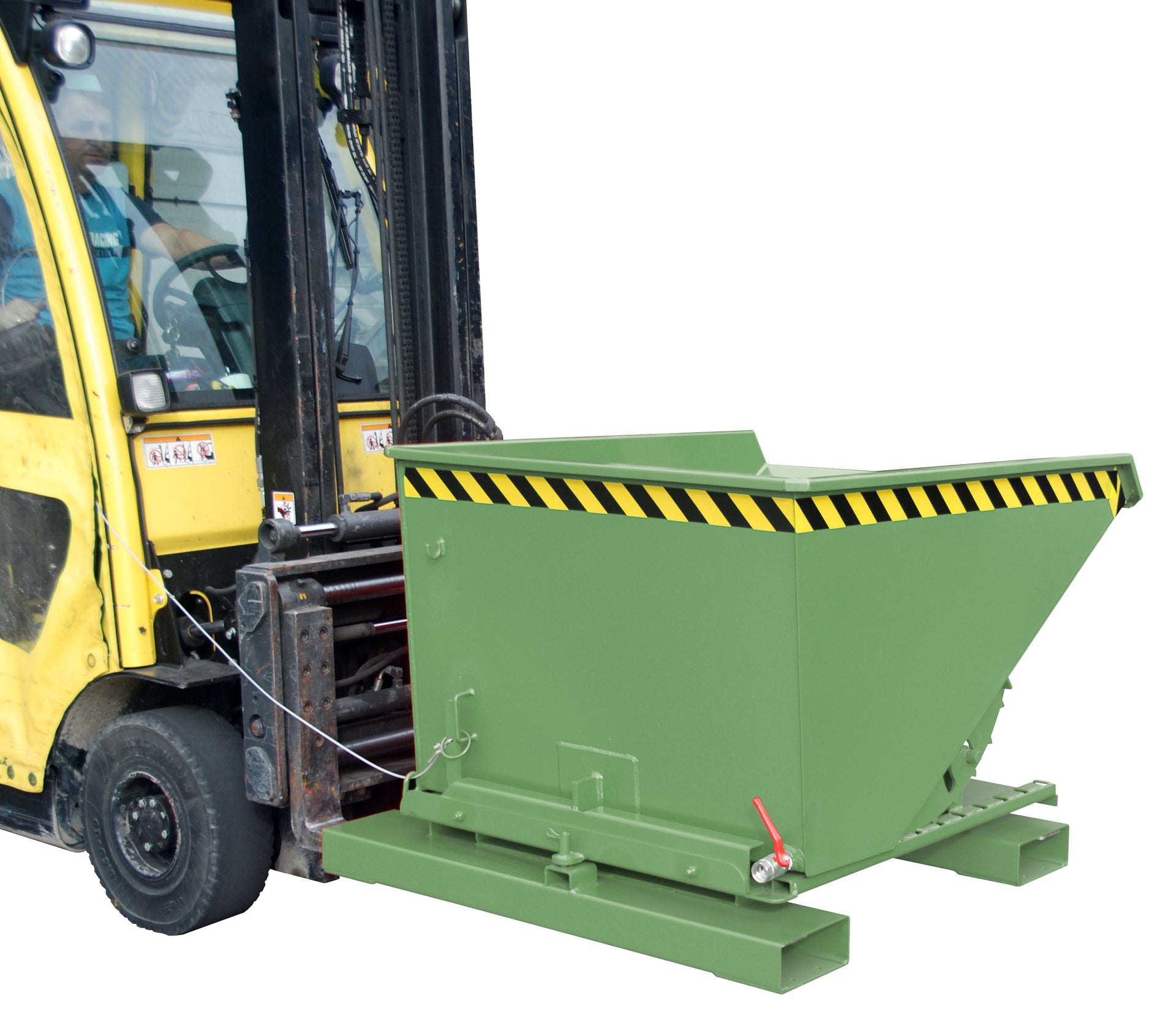 Demo Späne-Kippbehälter S3S 600 resedagrünmit Kippstellung links