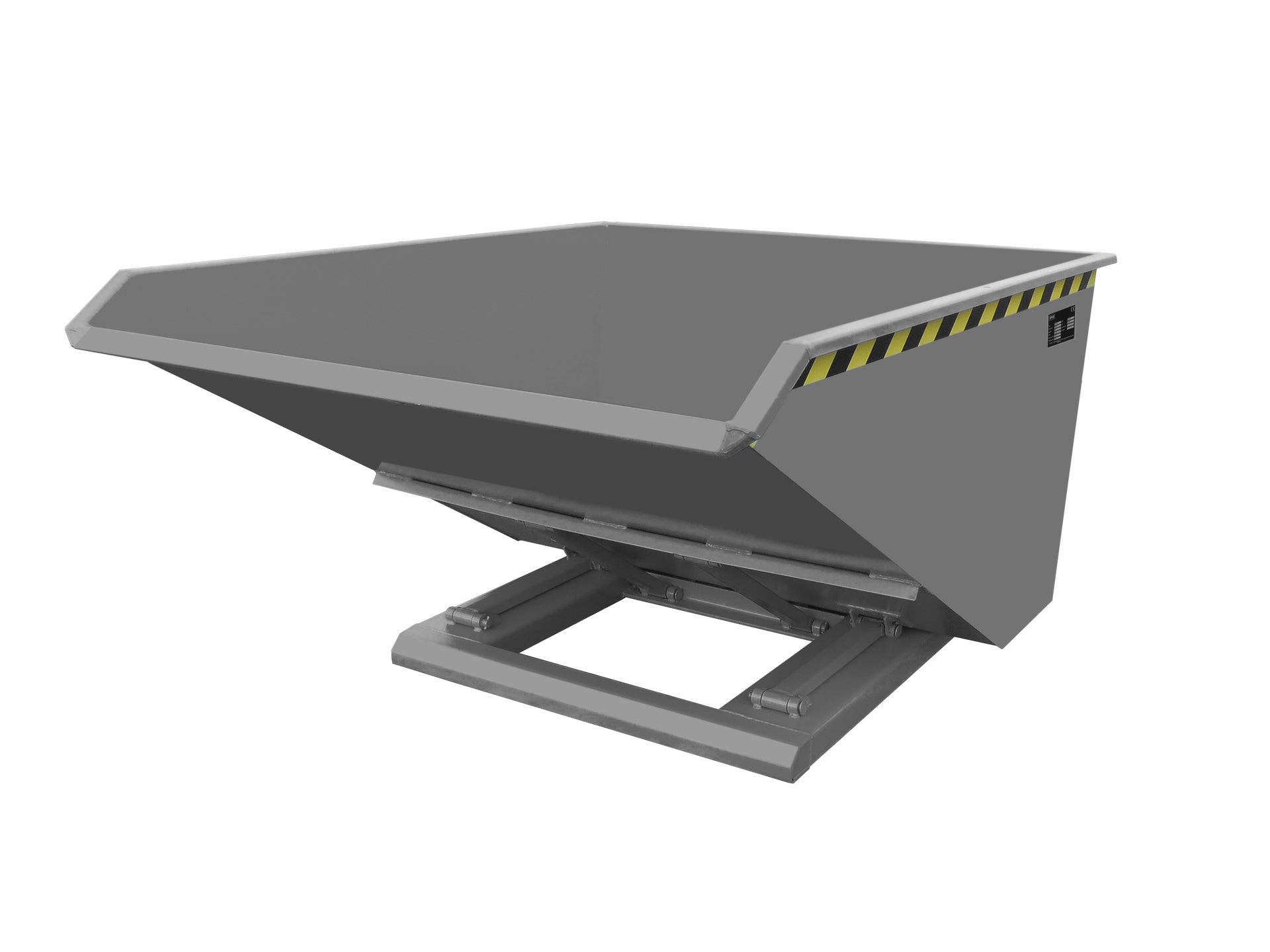 Front-Seitenansicht Kippbehälter NK 100 mausgrau