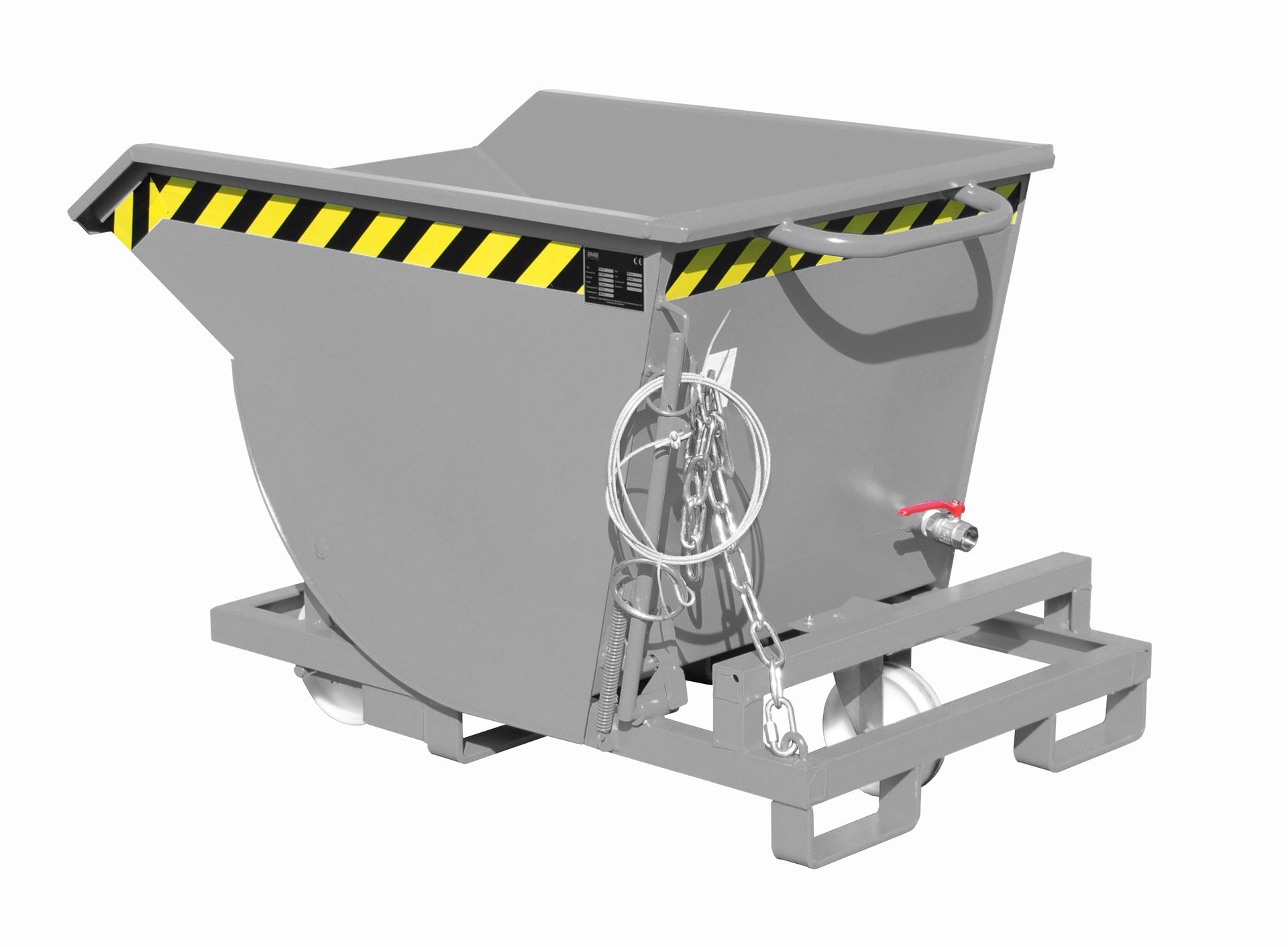 Rück-Seitenansicht Spänebehälter SKM 50 mausgrau