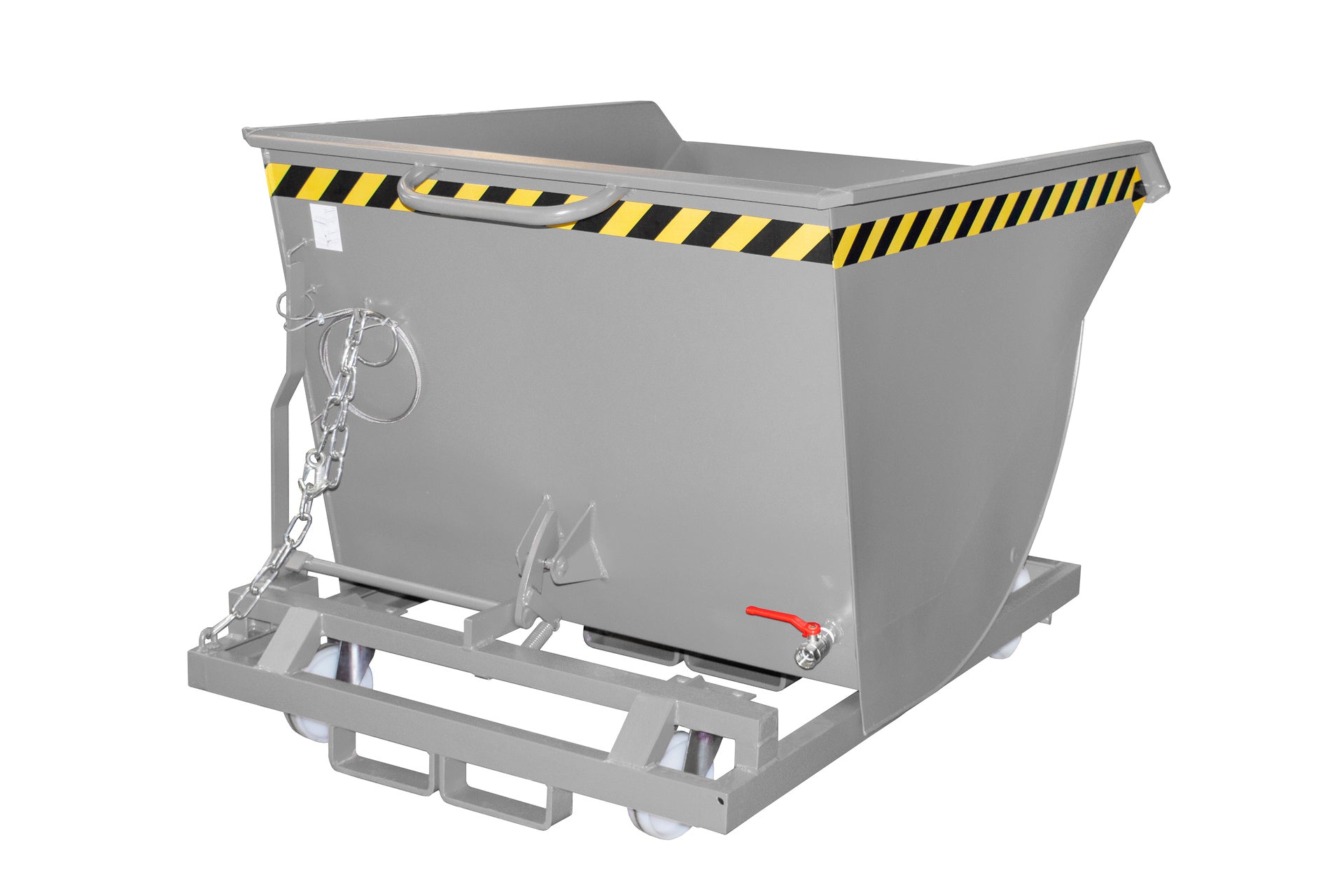 Rück-Seitenansicht Spänebehälter SKM 50 mausgrau