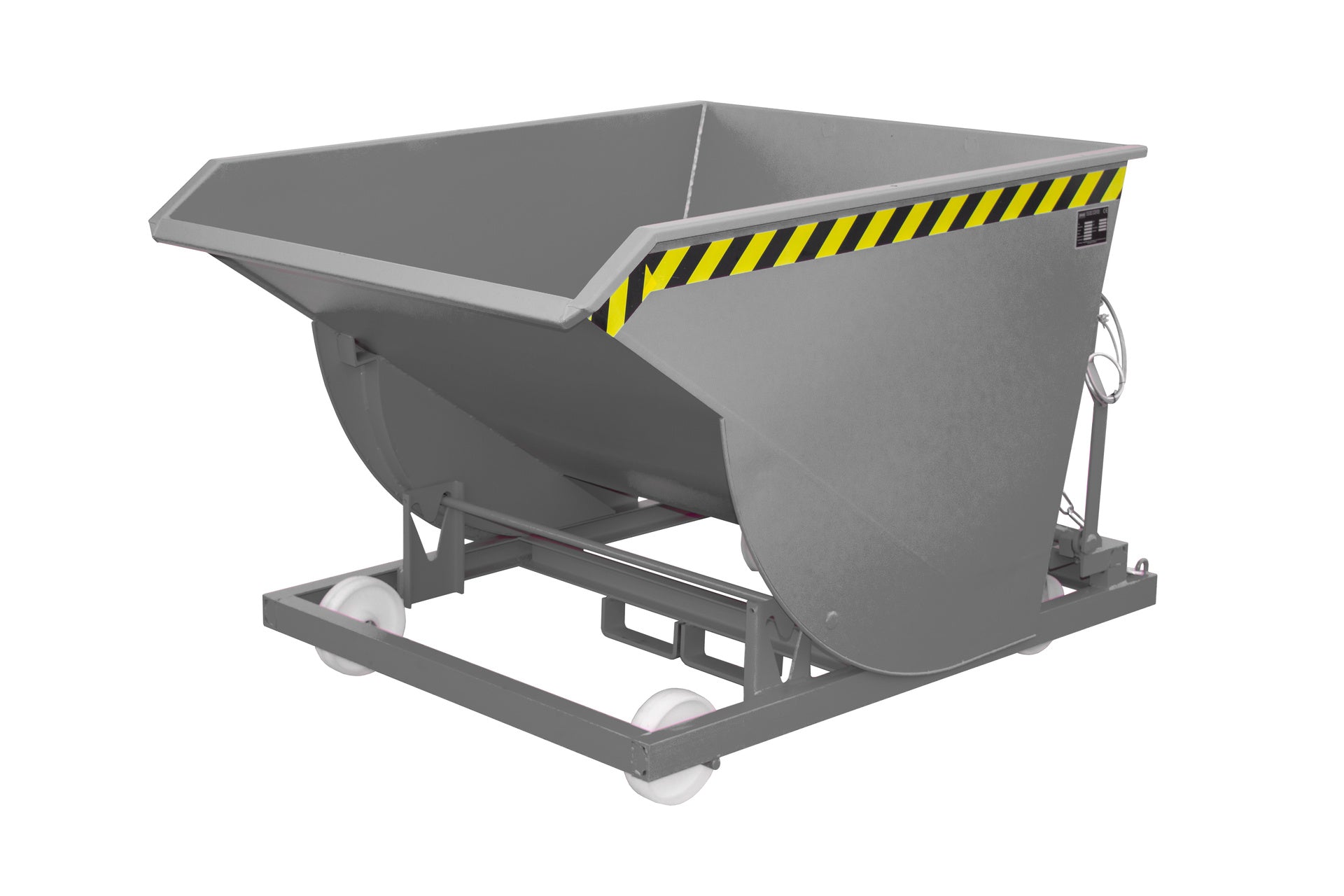 Vorder-Seitenansicht Spänebehälter SKM 75 mausgrau