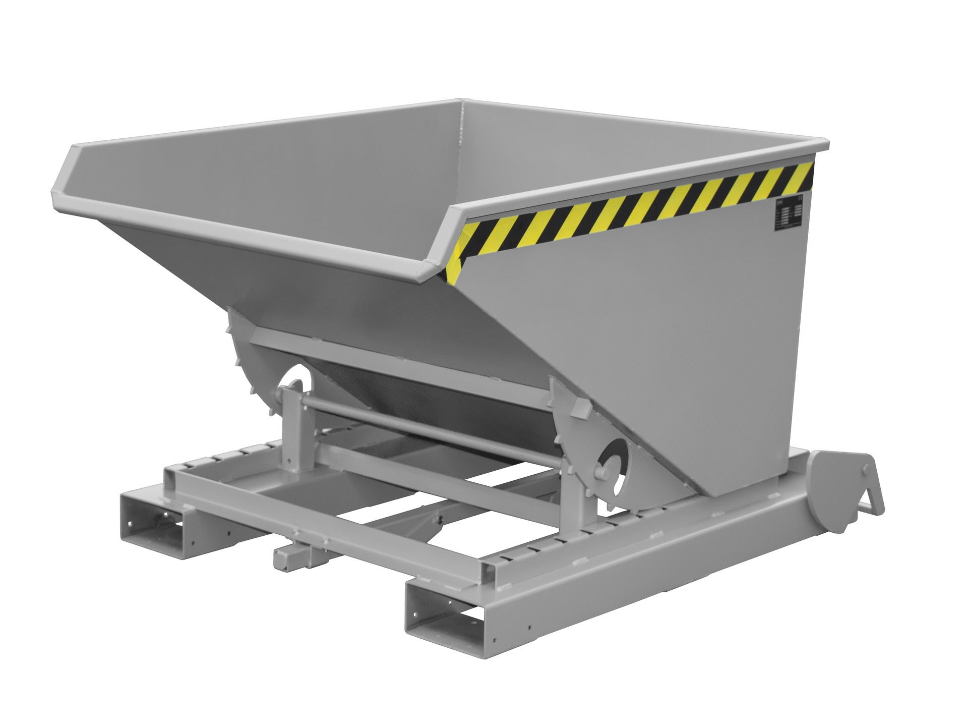 Kippbehälter 4A 600 mausgrau Seitenansicht