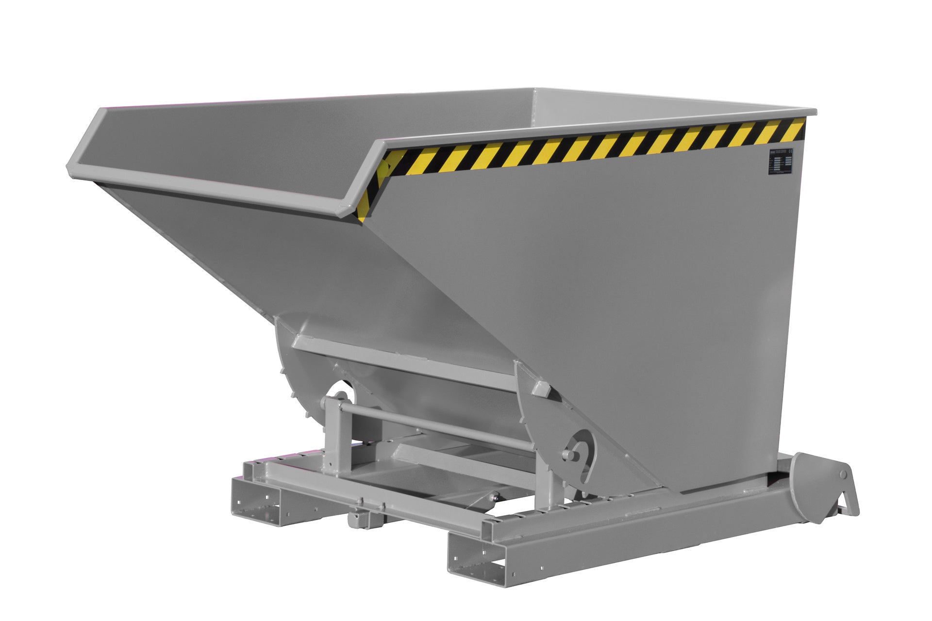 Seitenansicht Späne-Kippbehälter S4A 1200 mausgrau