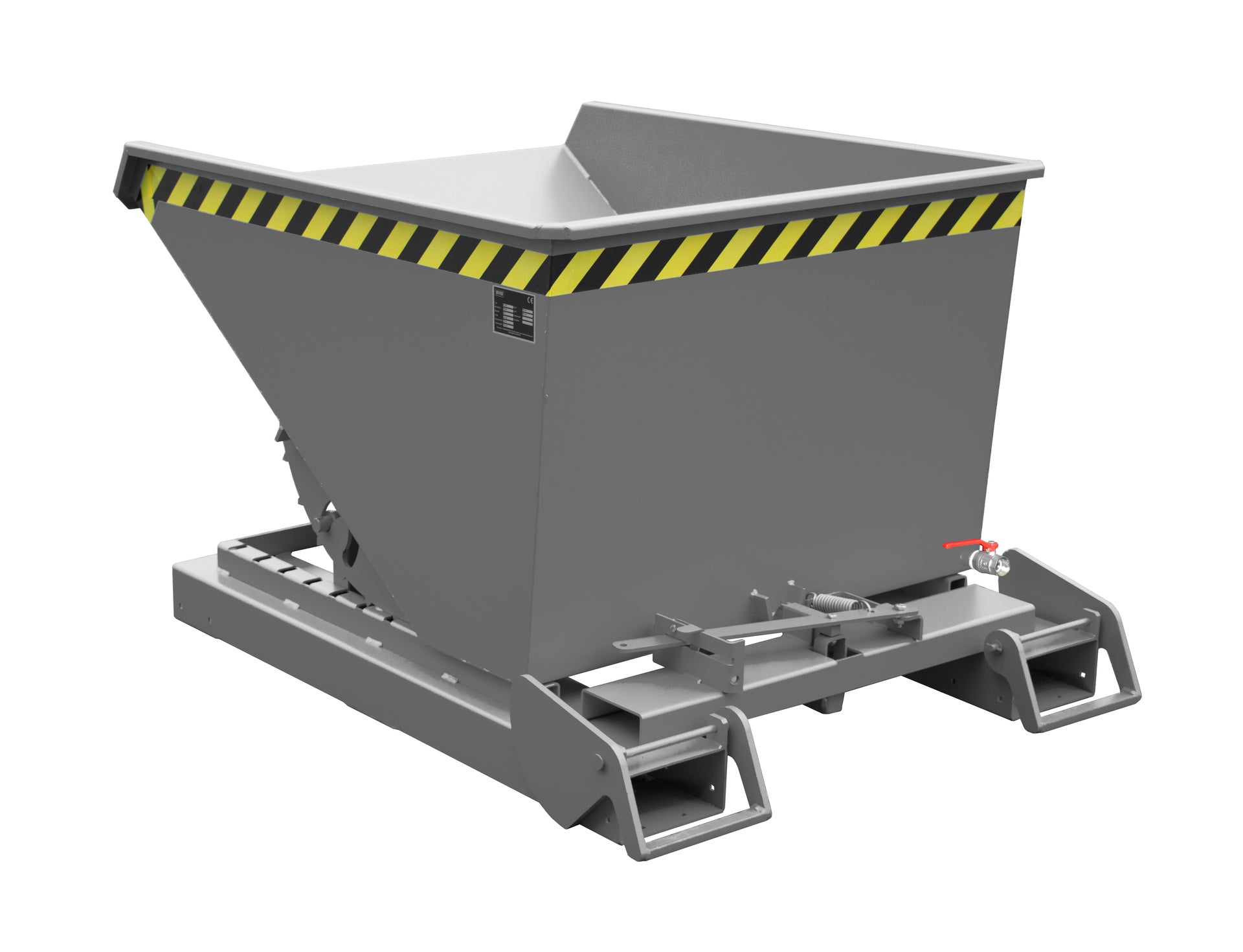 Rückansicht Späne-Kippbehälter S4A 600 mausgrau