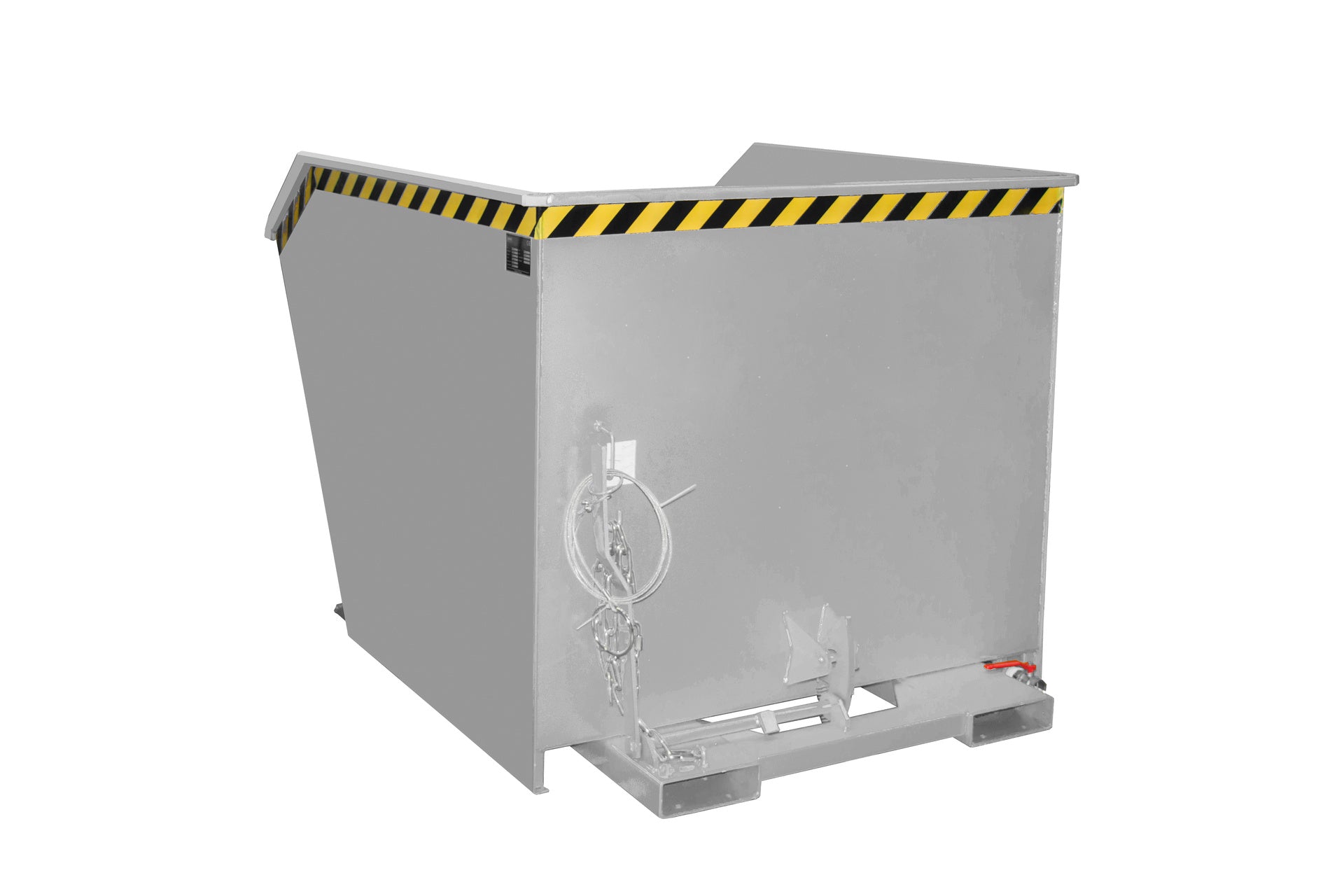 Rück-Ansicht Späne-Kippbehälter GU-E 1500 mausgrau