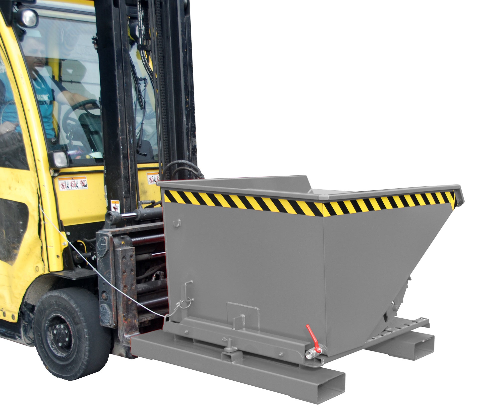 Demo Späne-Kippbehälter S3S 600 mausgrau mit Kippstellung links