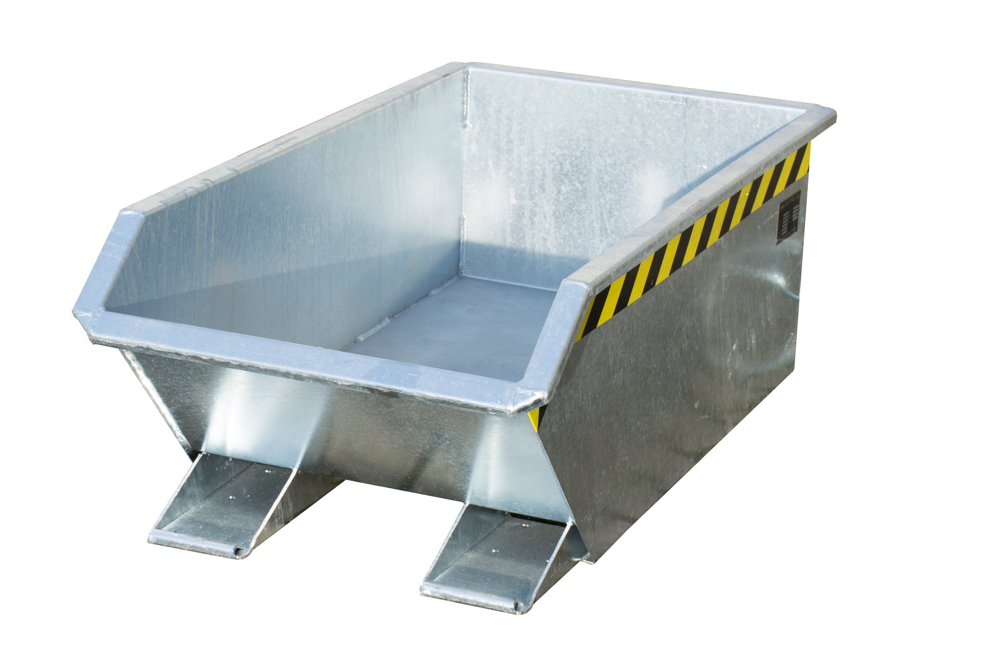 Front-Seiten-Ansicht Kippbehälter MGU 230 feuerverzinkt