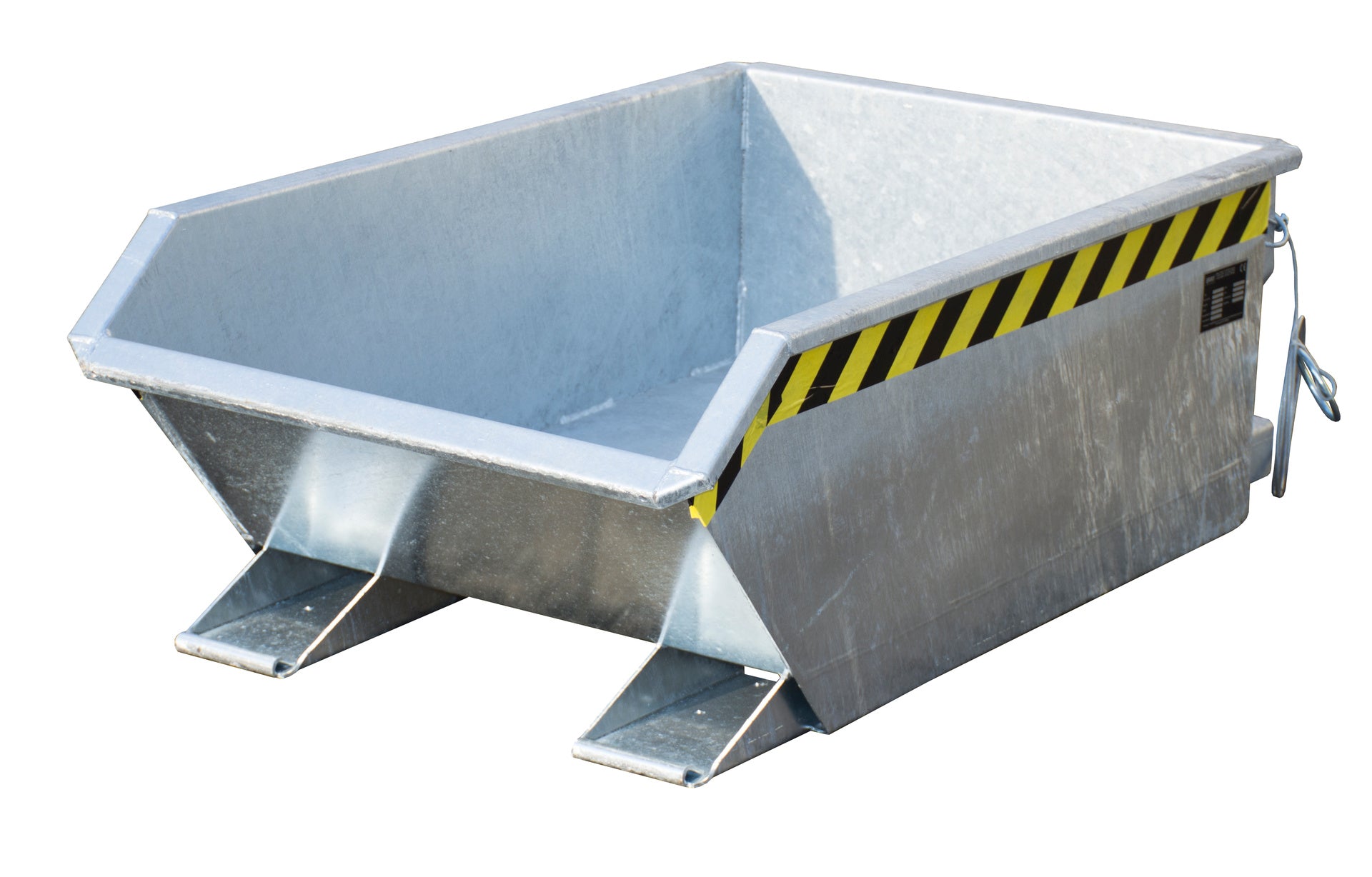 Front-Seiten-Ansicht Kippbehälter MGU 270 feuerverzinkt