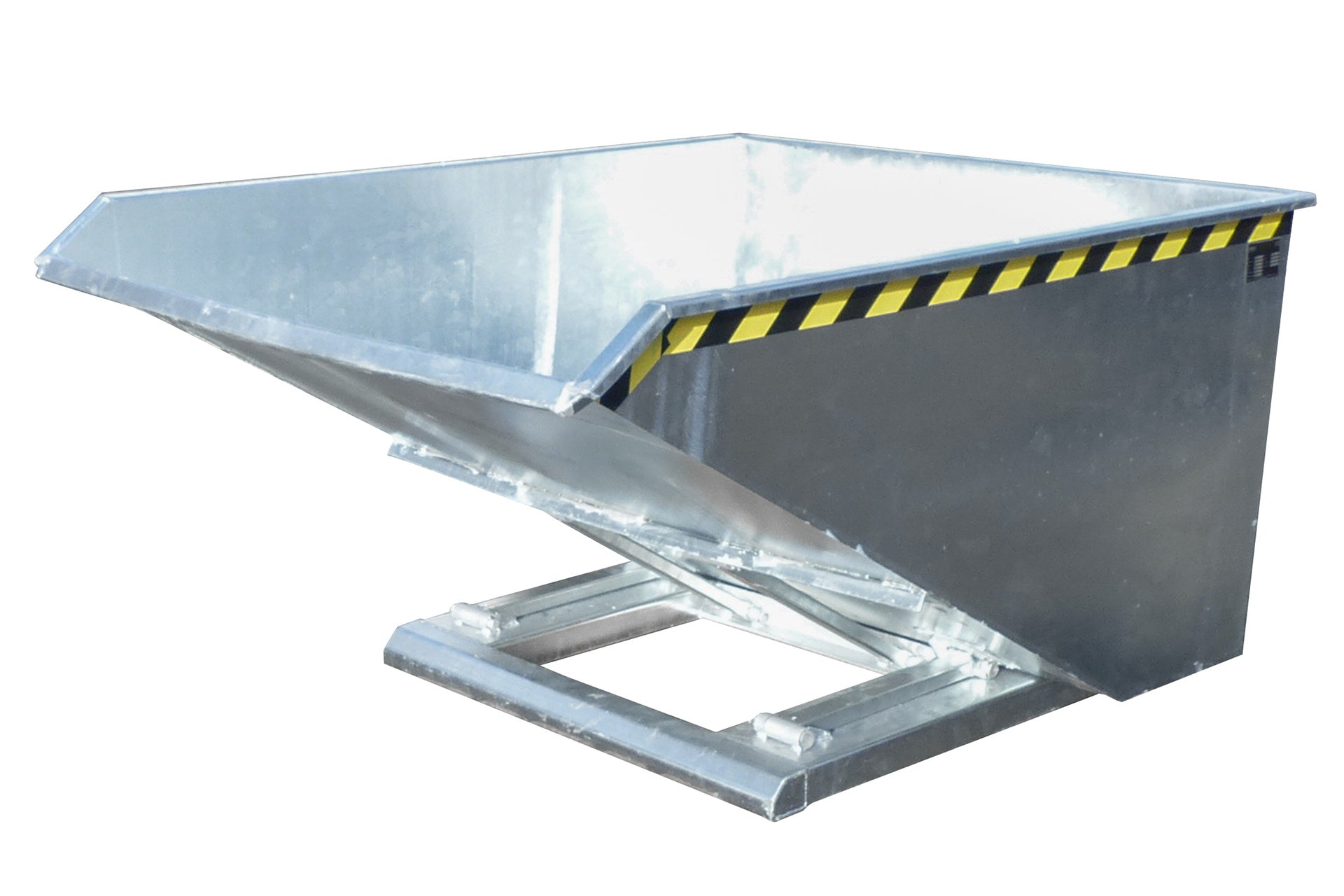 Seitenansicht Kippbehälter NK 100 feuerverzink