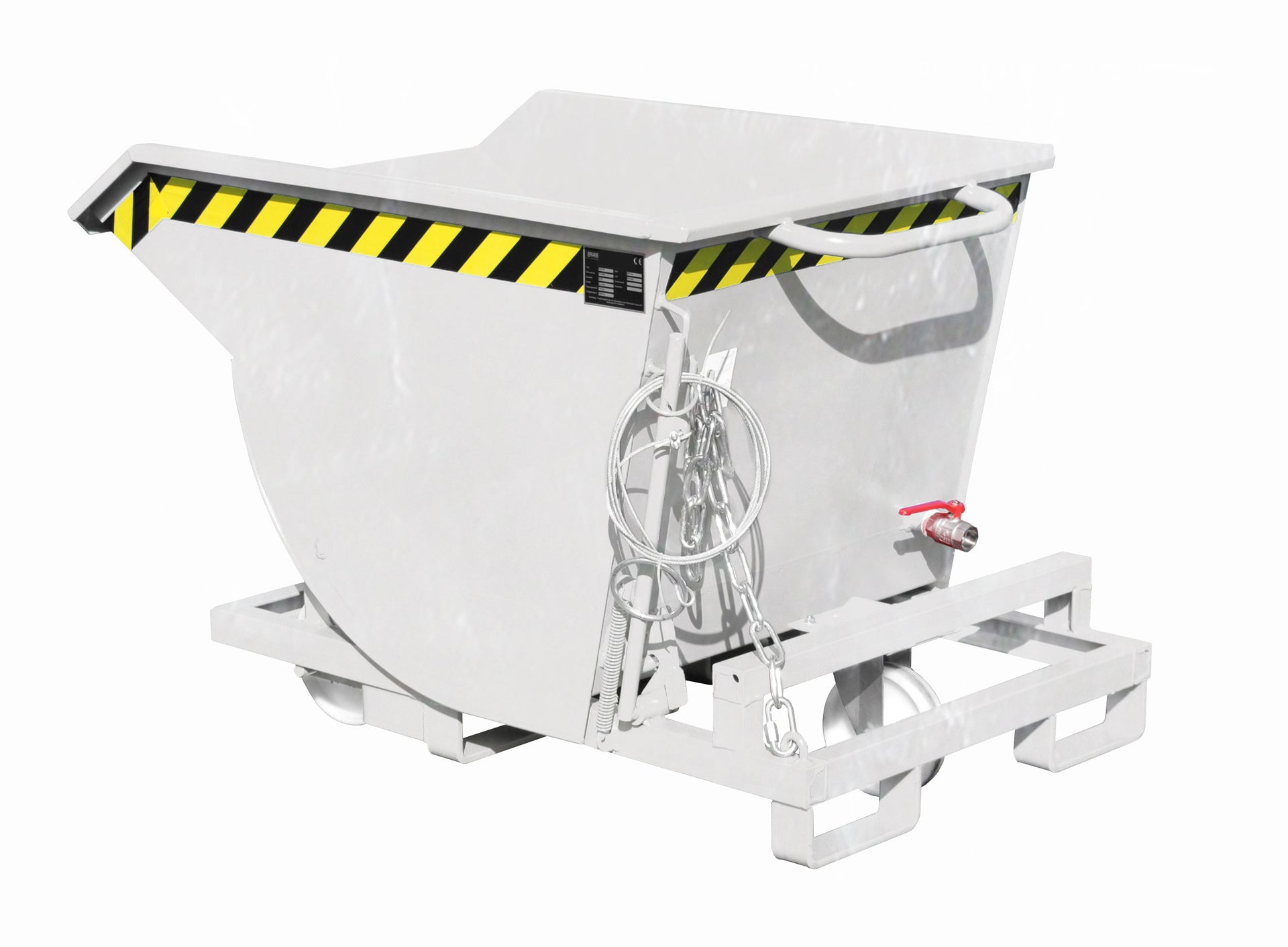 Rück-Seitenansicht Spänebehälter SKM 50 feuerverzinkt