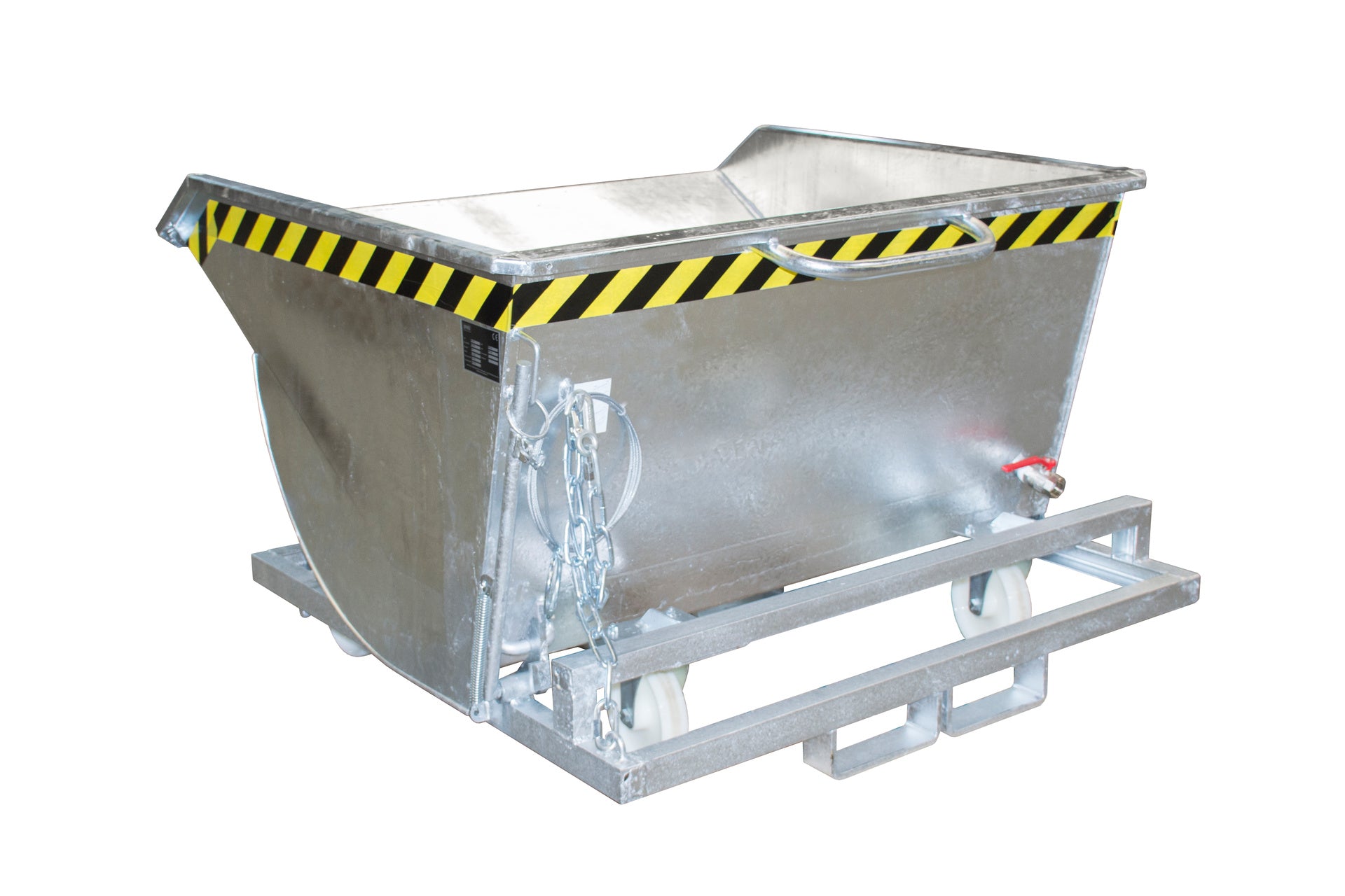 Rück-Seitenansicht Spänebehälter SKM 50 feuerverzinkt