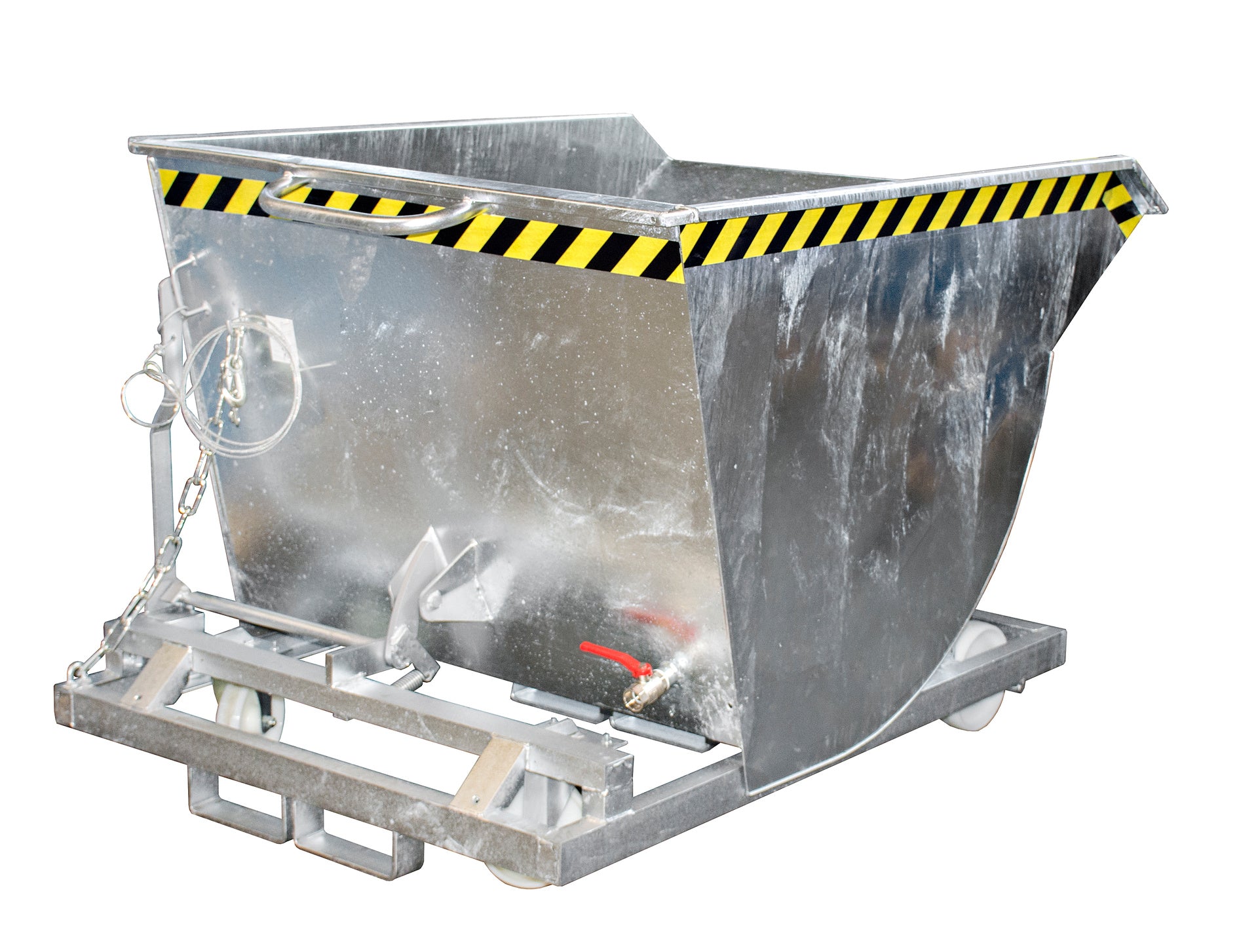 Rück-Seitenansicht Spänebehälter SKM 75 feuerverzinkt